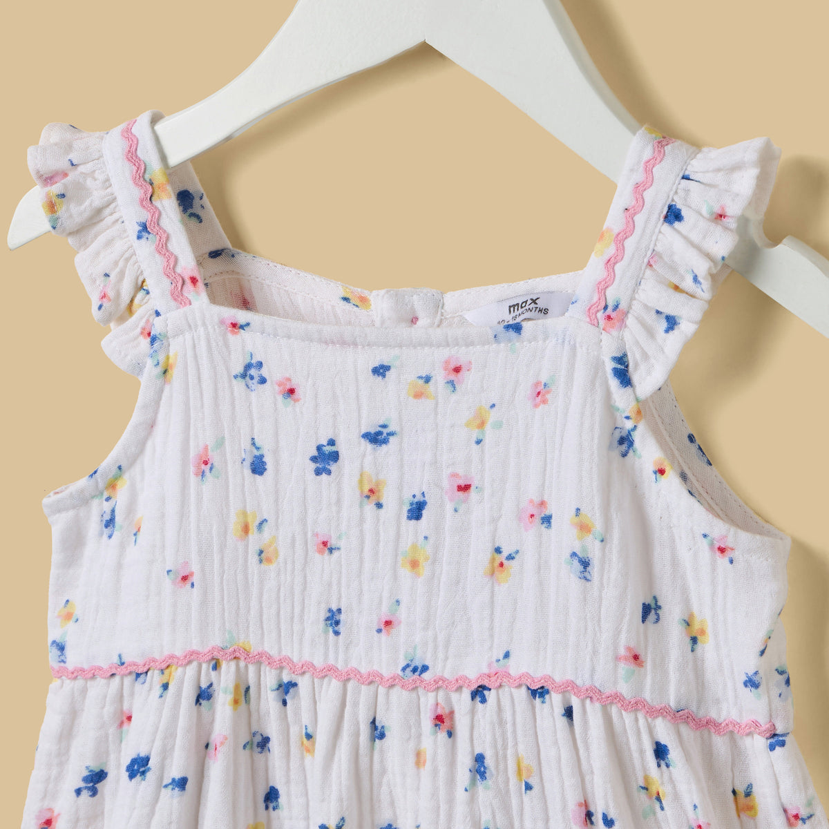 Floral Print Romper and Cap Set
