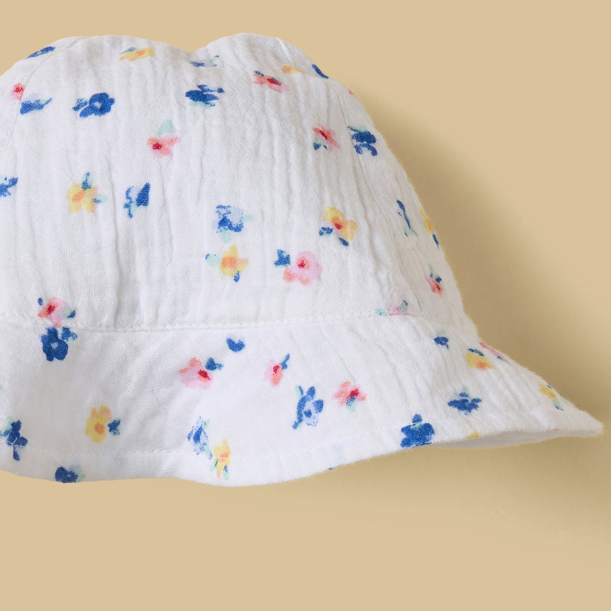 Floral Print Romper and Cap Set