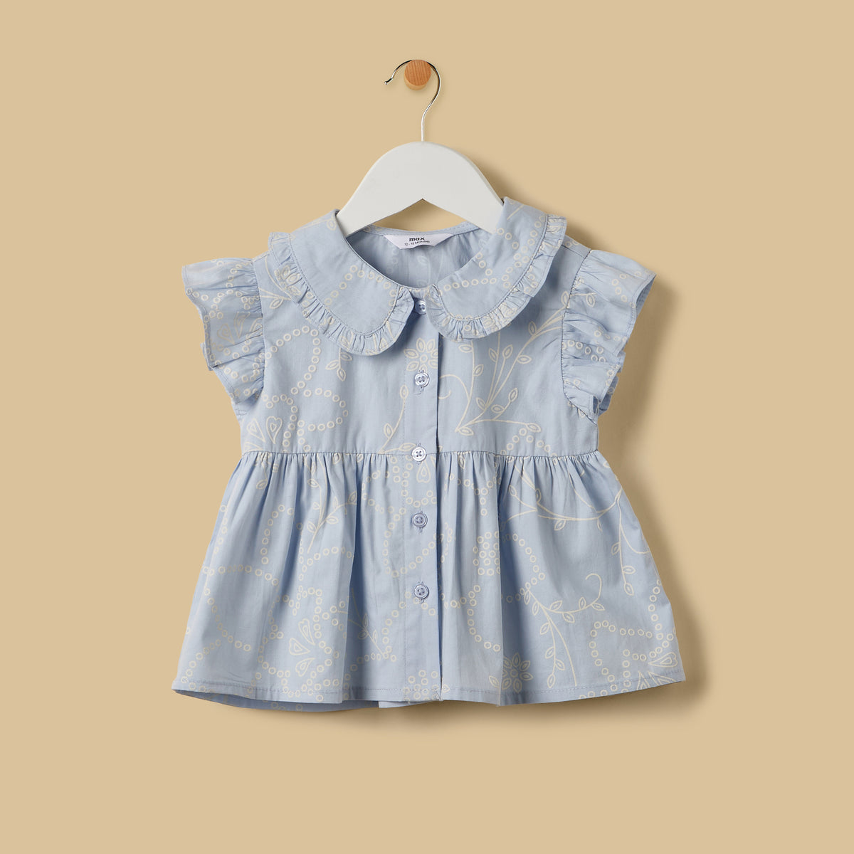 Printed Cotton Shirt and Shorts Set