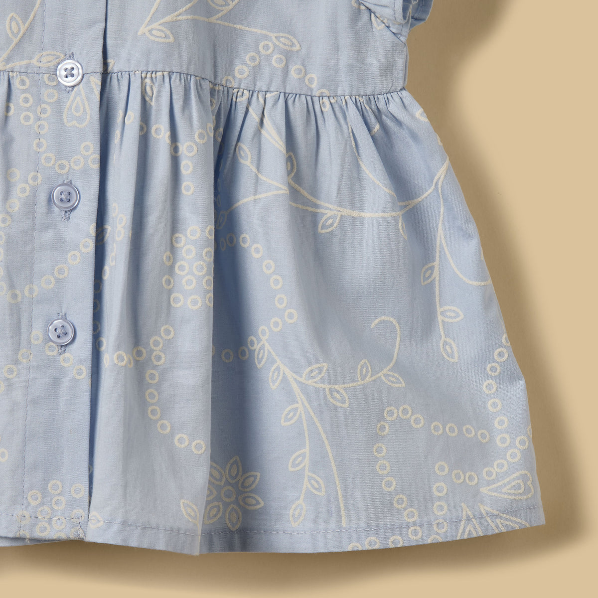 Printed Cotton Shirt and Shorts Set