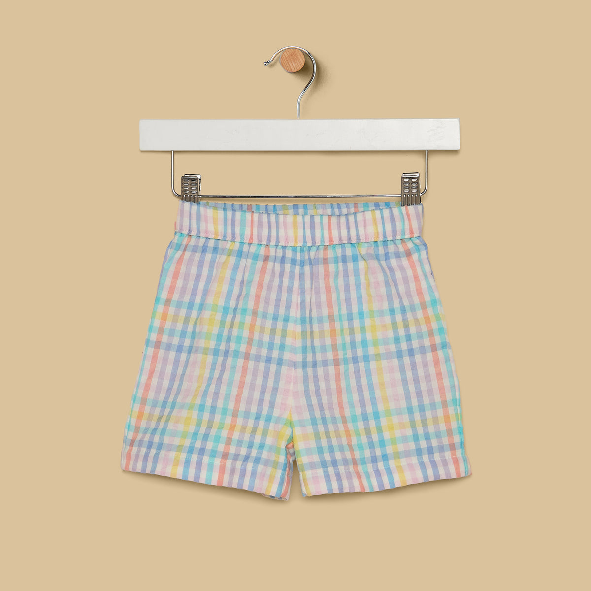 Butterfly Print T-shirt with Checked Shorts