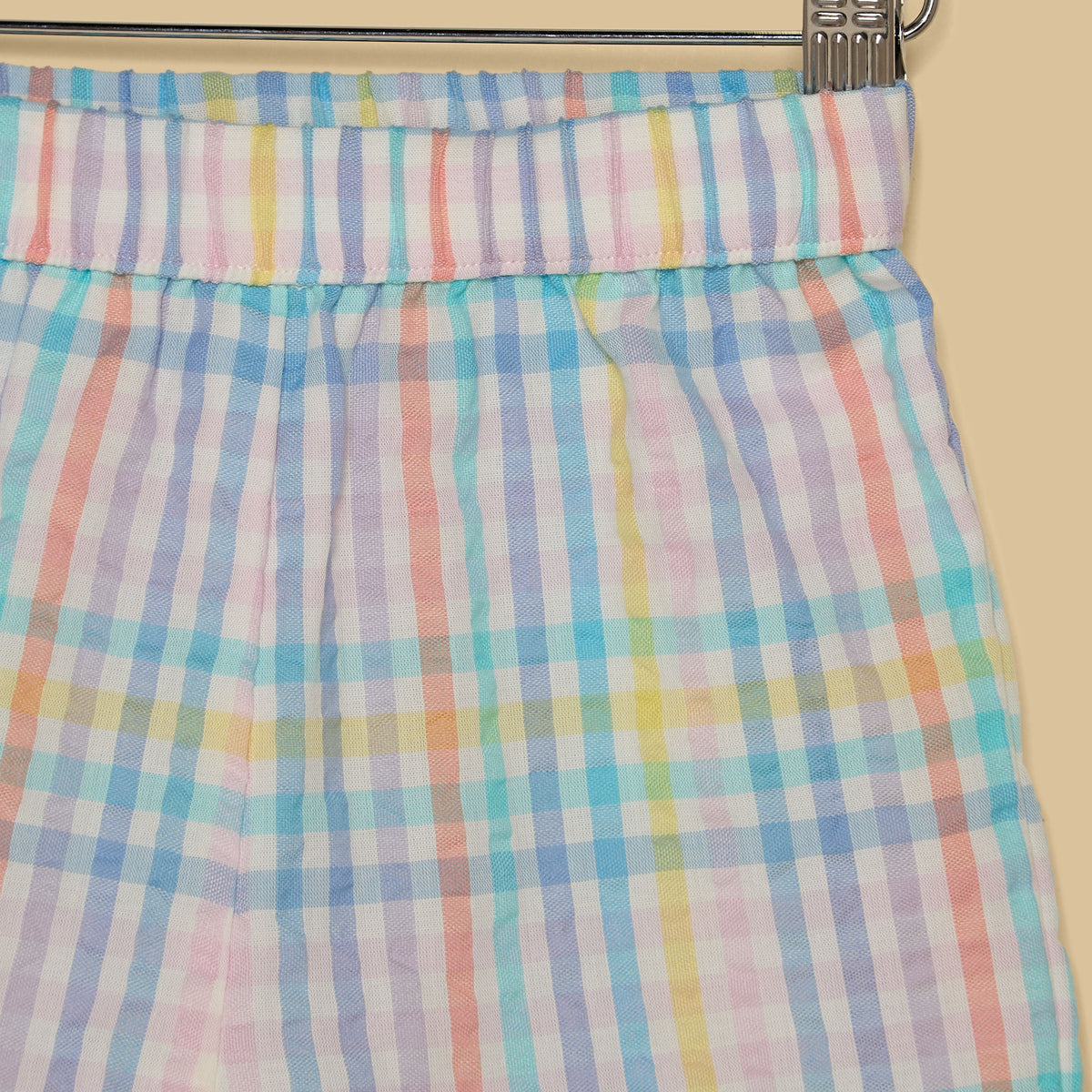 Butterfly Print T-shirt with Checked Shorts