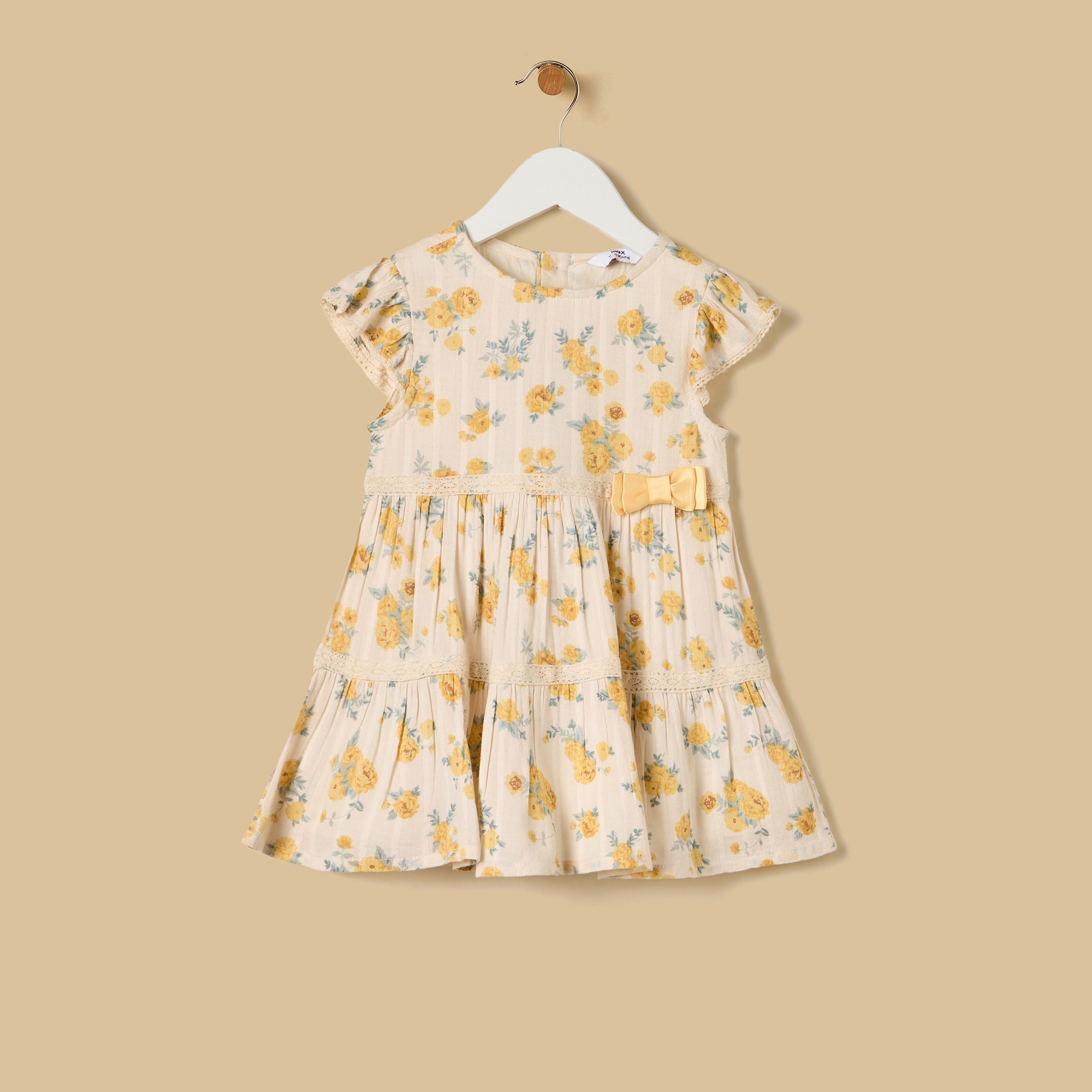 Floral Print Cotton Dress with Shrug