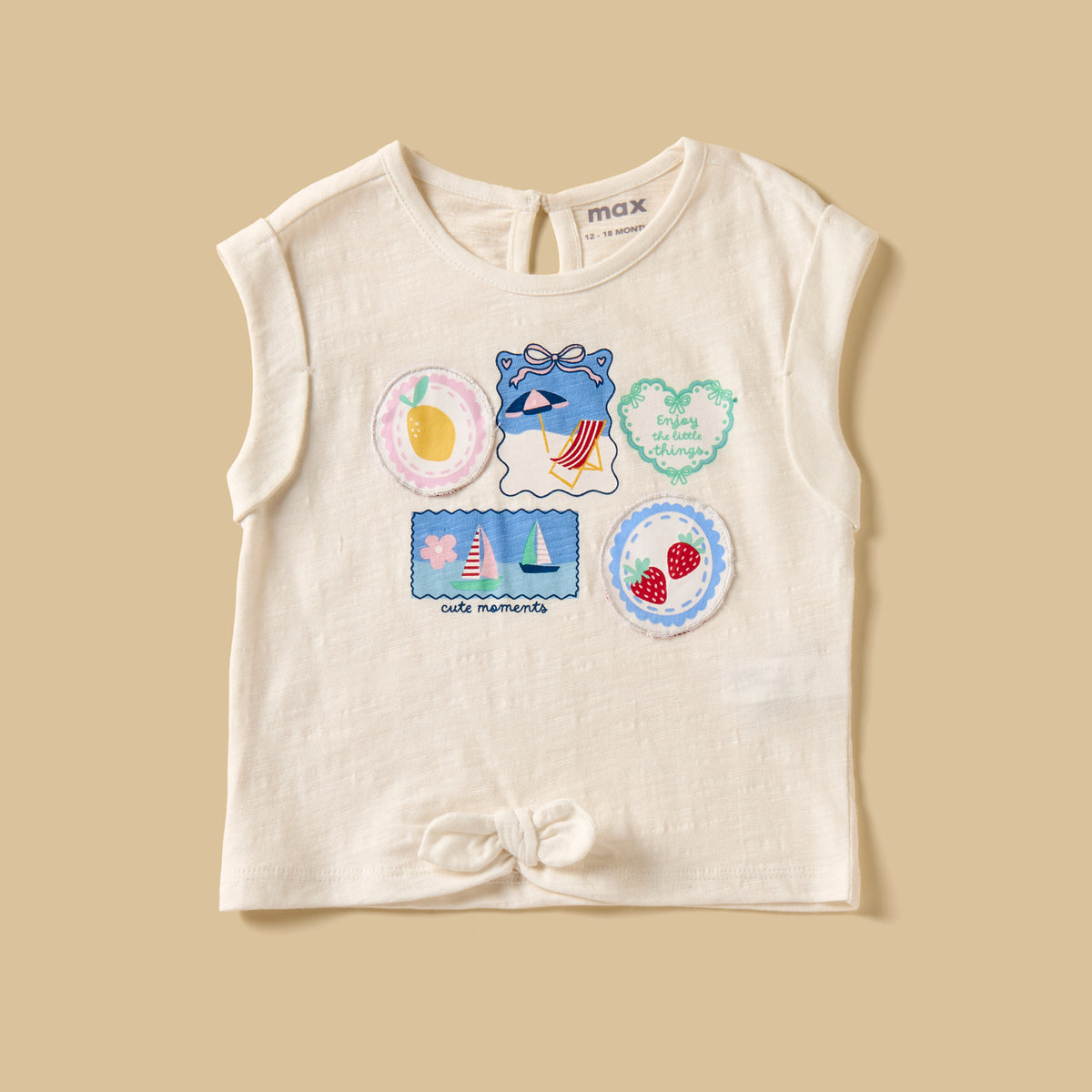 Printed Sleeveless Top with Denim Shorts and Headband