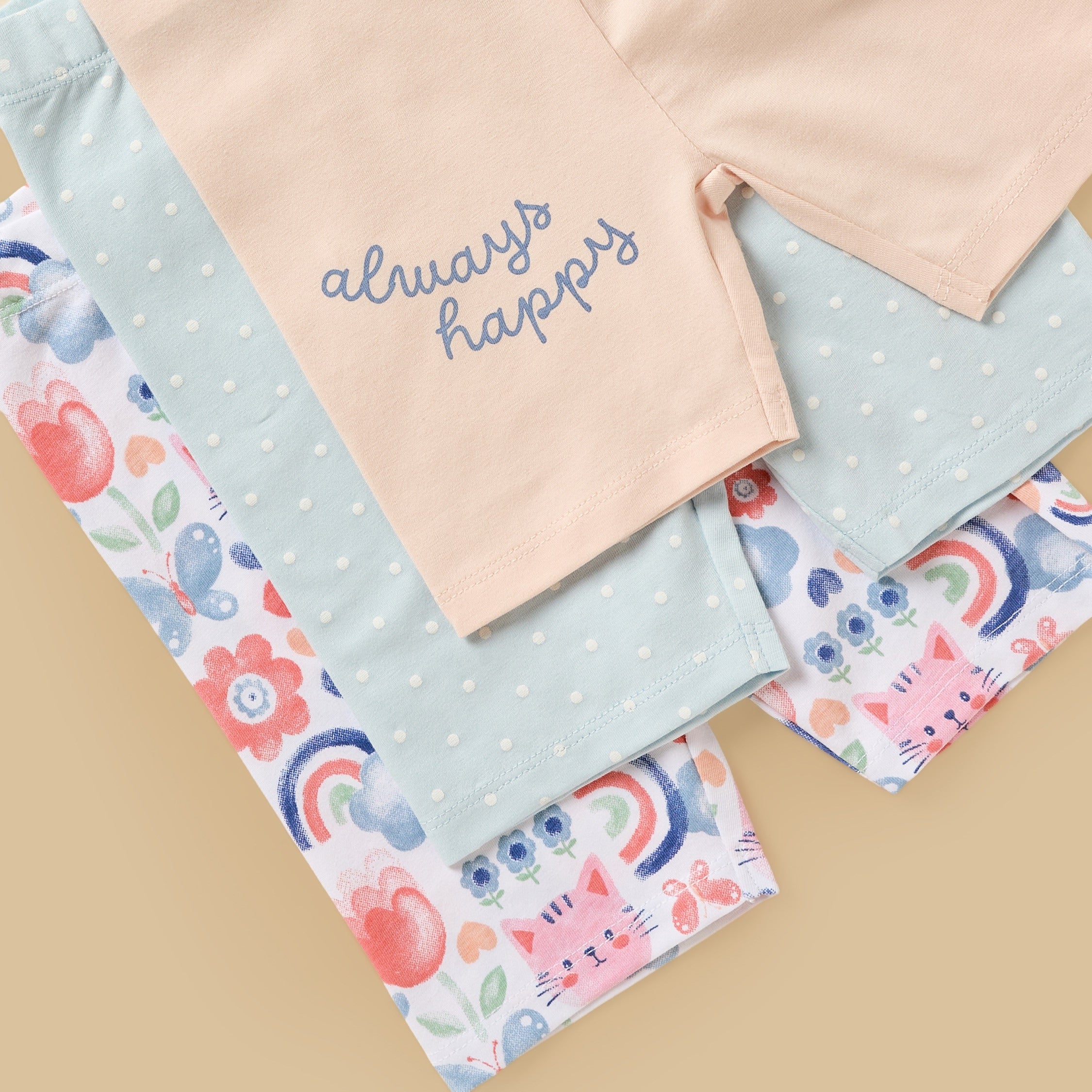 Pack of 3 - Printed Short Leggings