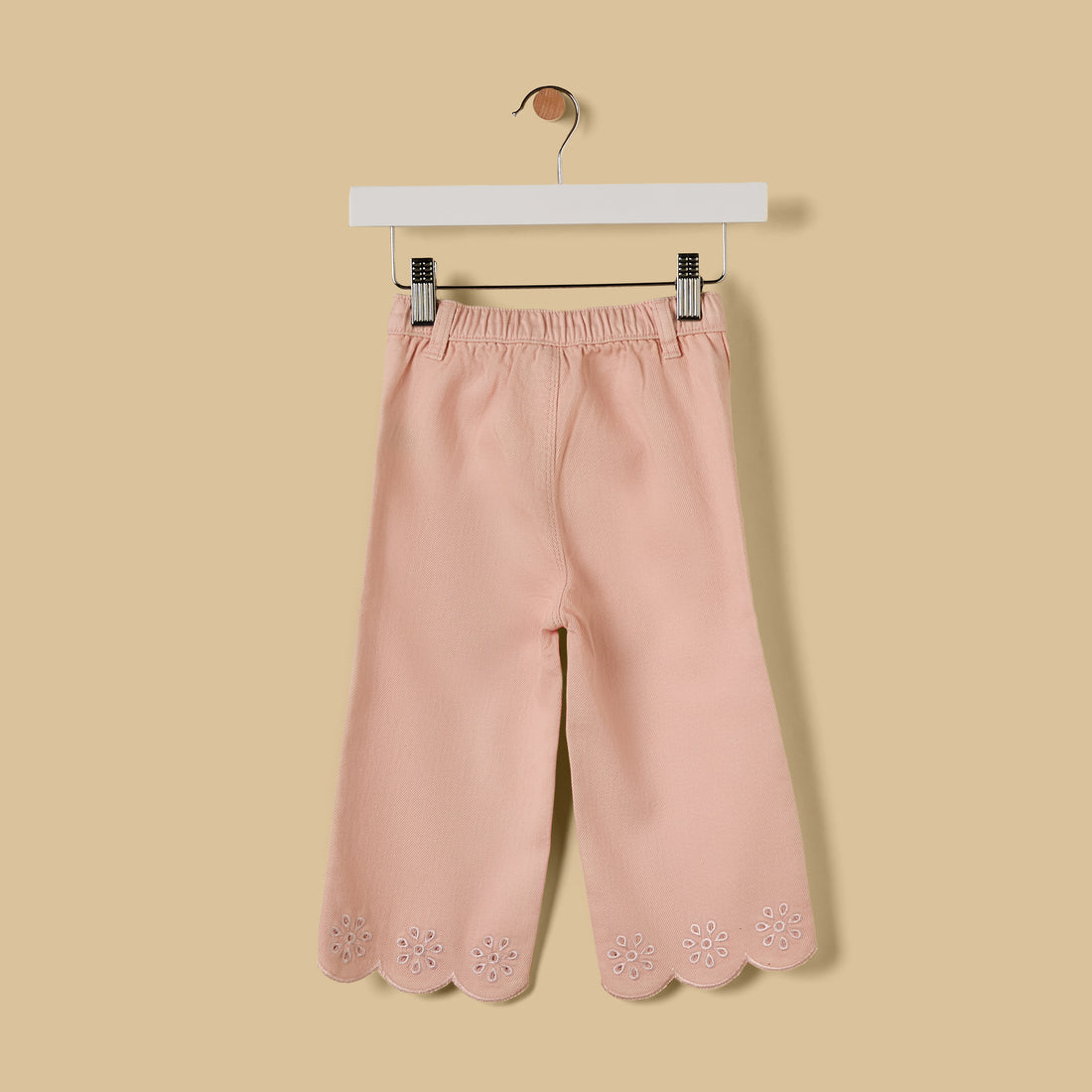 Embroidered Wide Leg Jeans