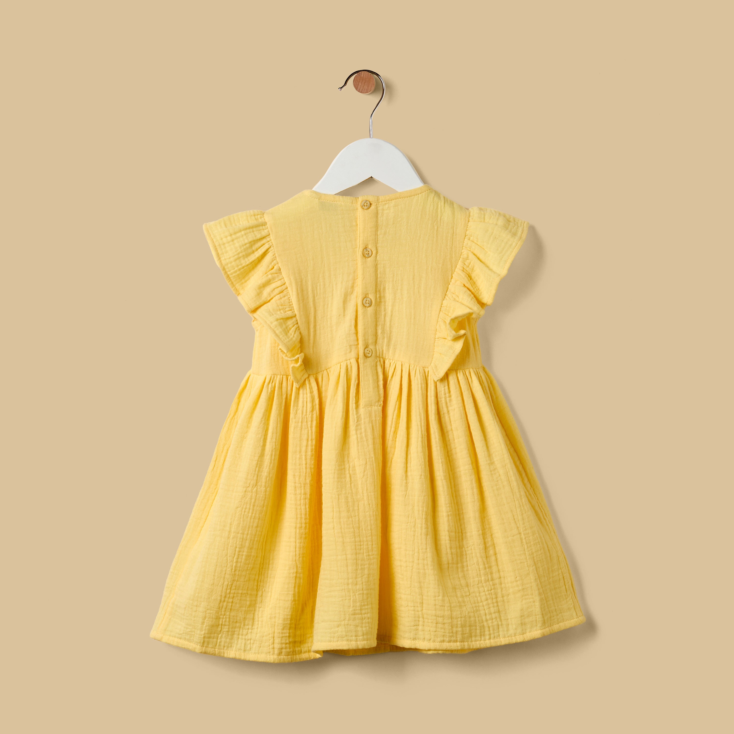 Crochet Detail Double Gauze Dress with Bloomers