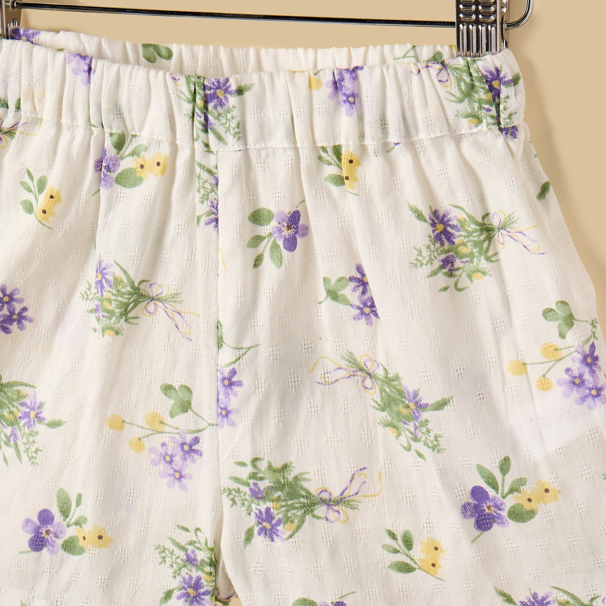 Floral Print Top with Shorts and Headband