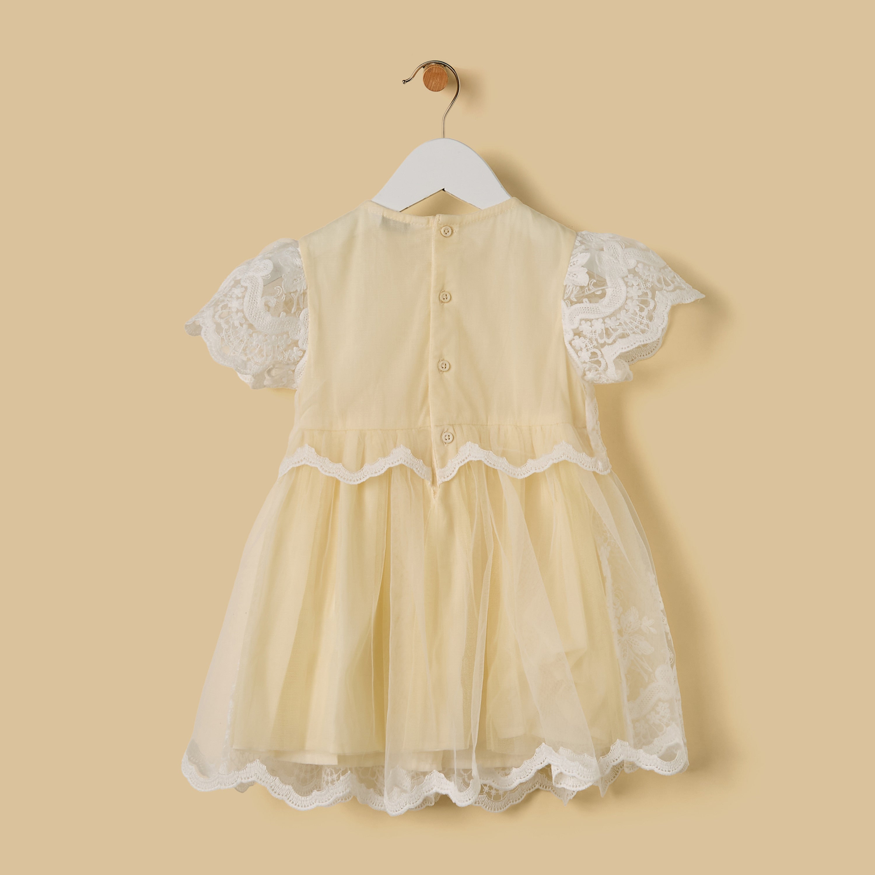 Mesh Overlay Dress with Bloomers