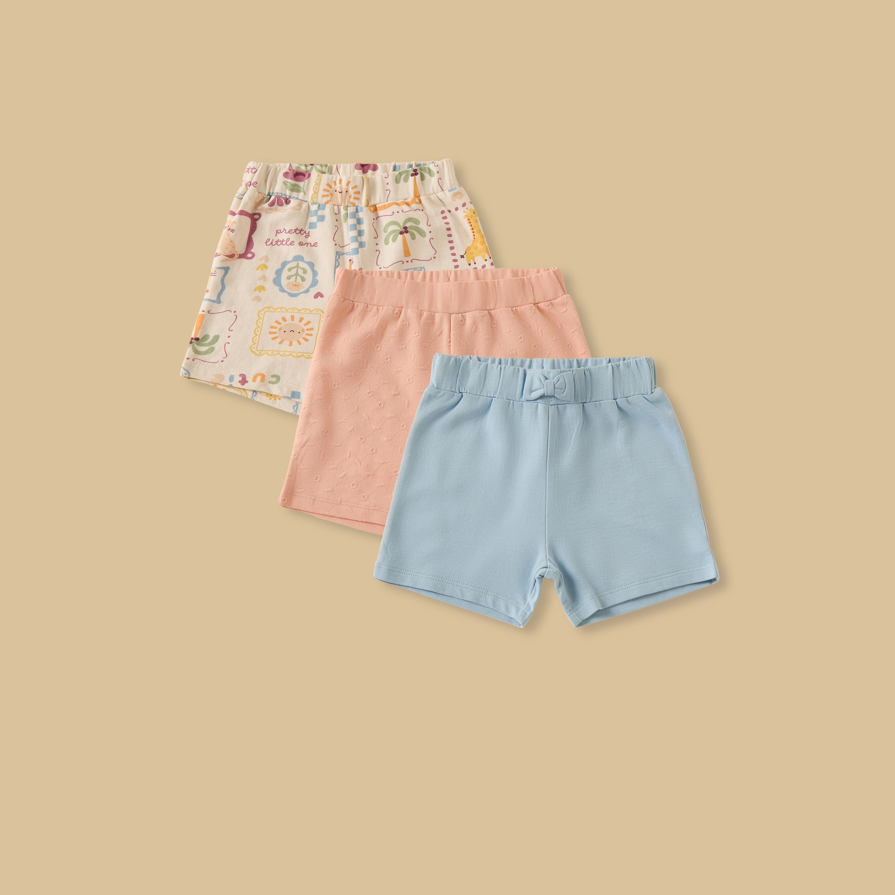 Pack of 3 - Assorted Shorts - Multicolour / 12-18 mths