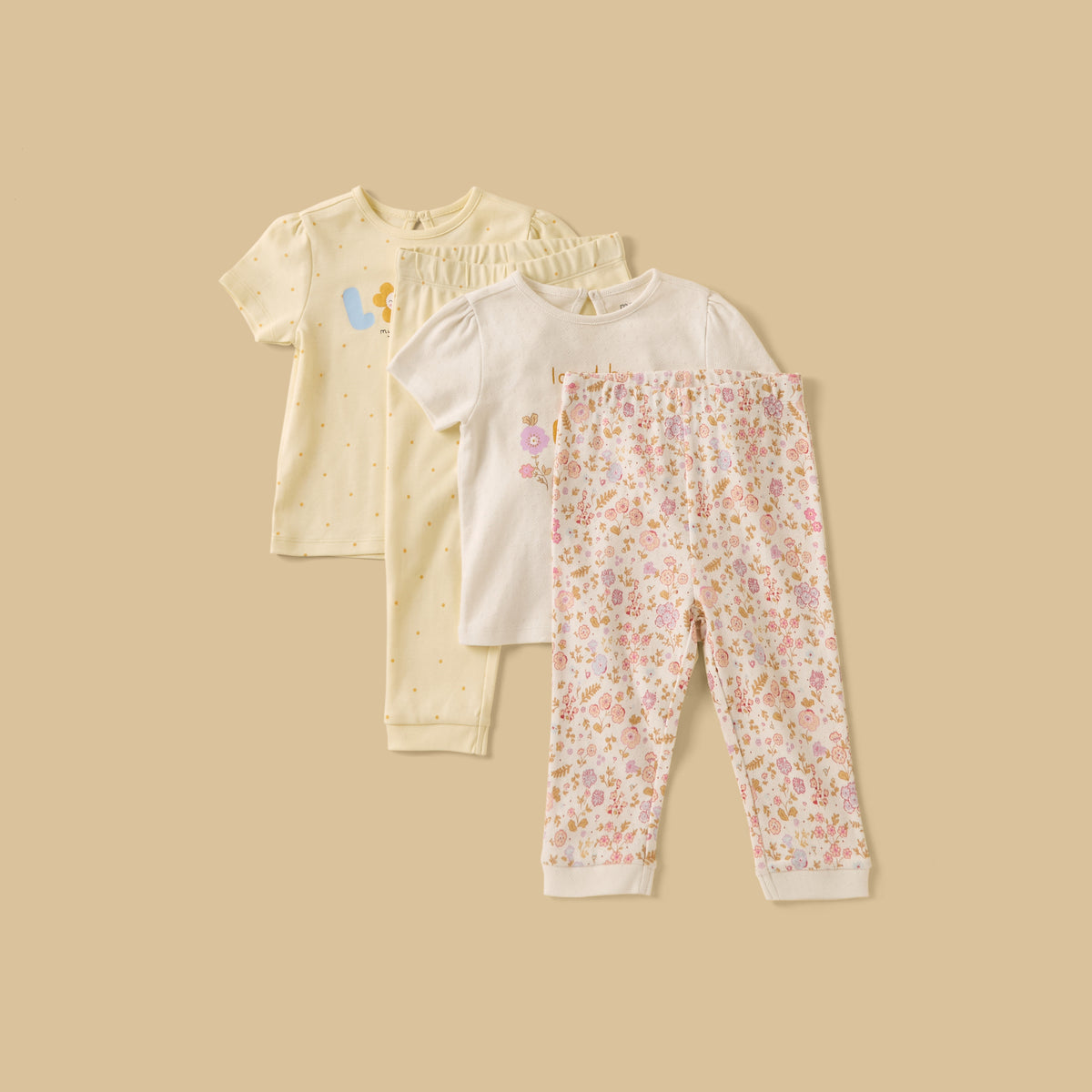 Pack of 2 - Floral Print Cotton Pyjama Set