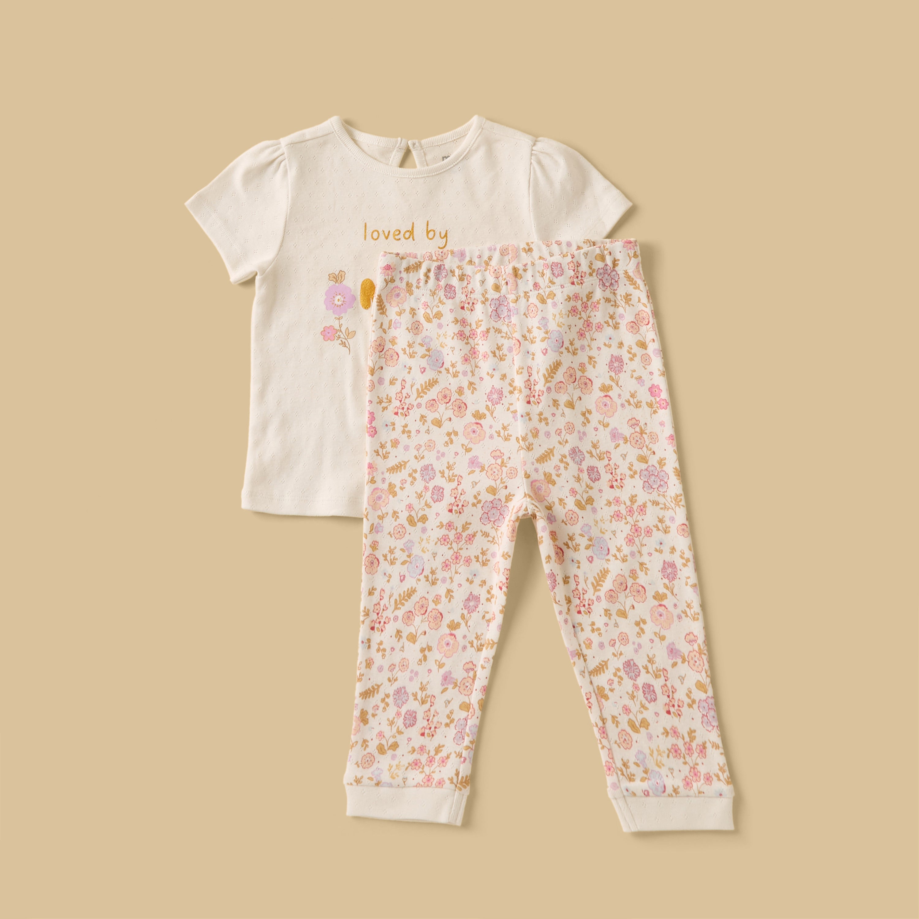 Pack of 2 - Floral Print Cotton Pyjama Set