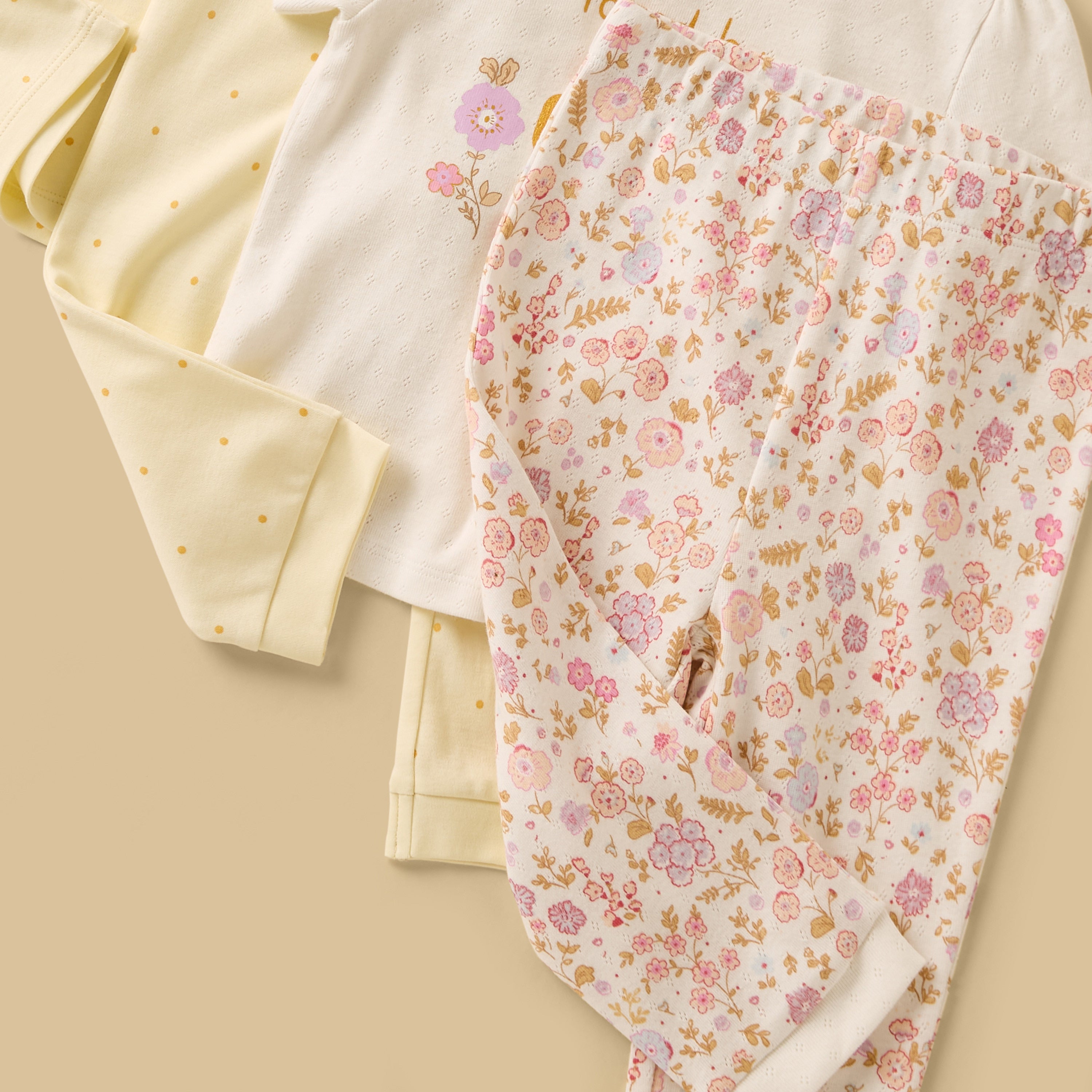 Pack of 2 - Floral Print Cotton Pyjama Set