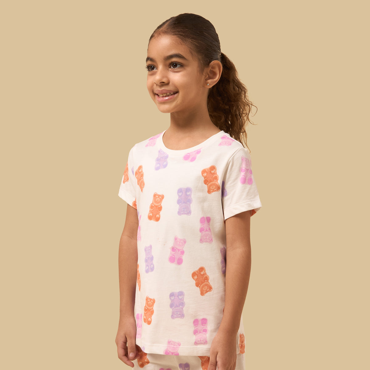 Gummy Bear Print Cotton Shorts Set