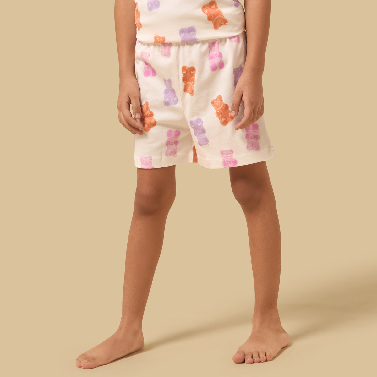 Gummy Bear Print Cotton Shorts Set