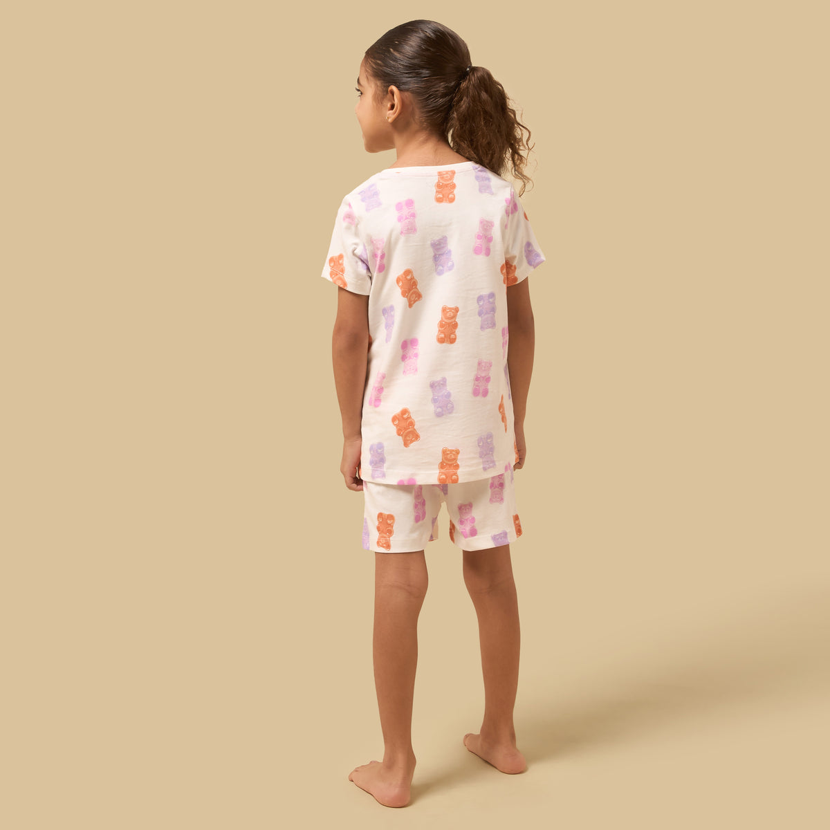 Gummy Bear Print Cotton Shorts Set