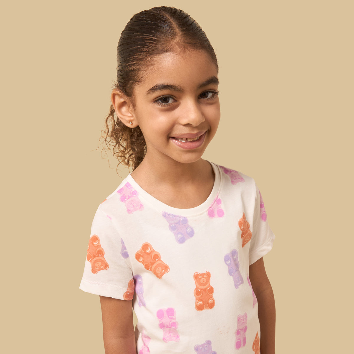 Gummy Bear Print Cotton Shorts Set