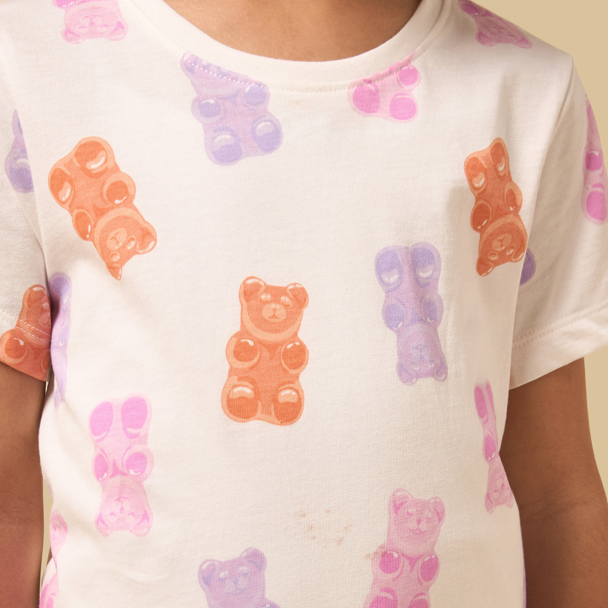Gummy Bear Print Cotton Shorts Set