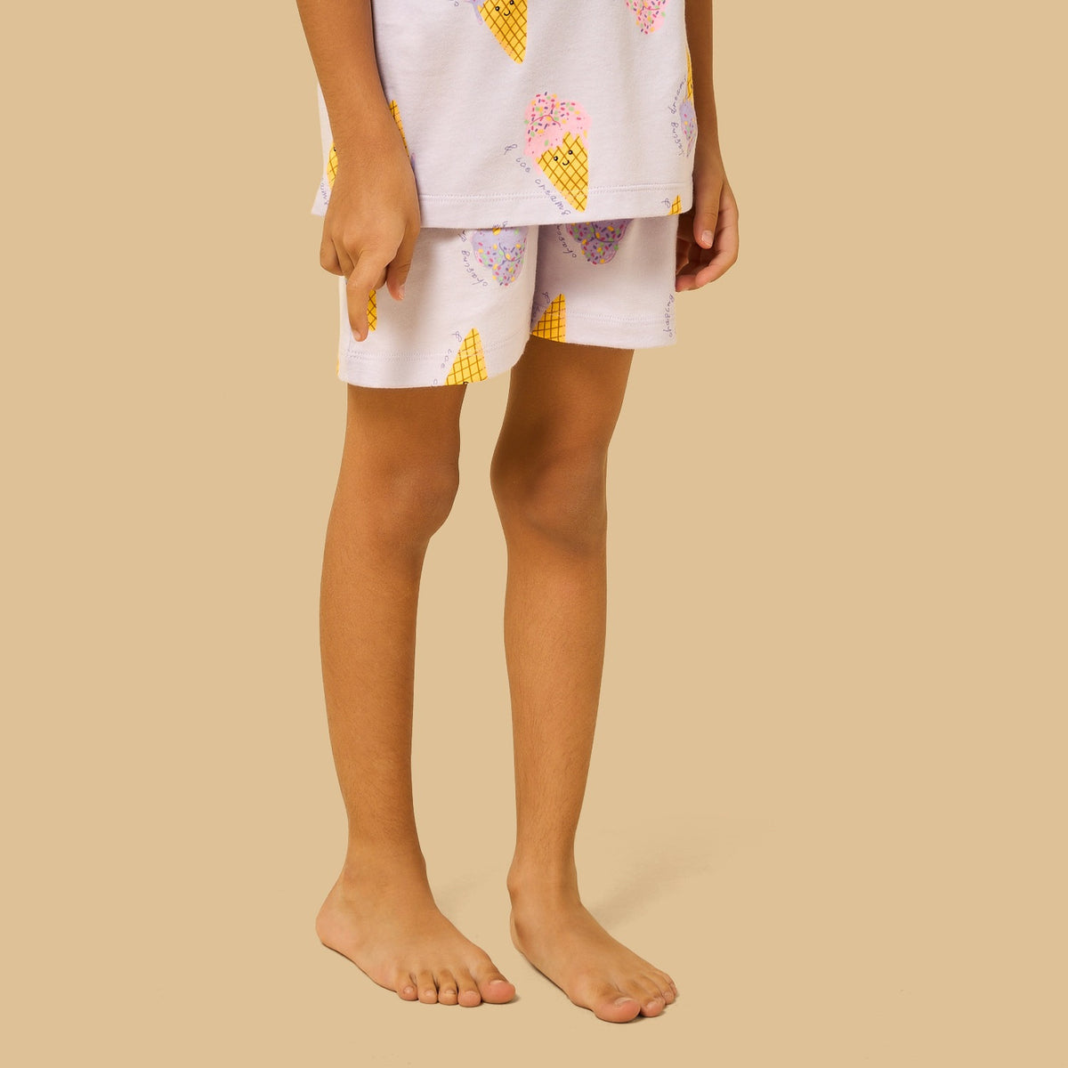 Ice Cream Print Shorts Set