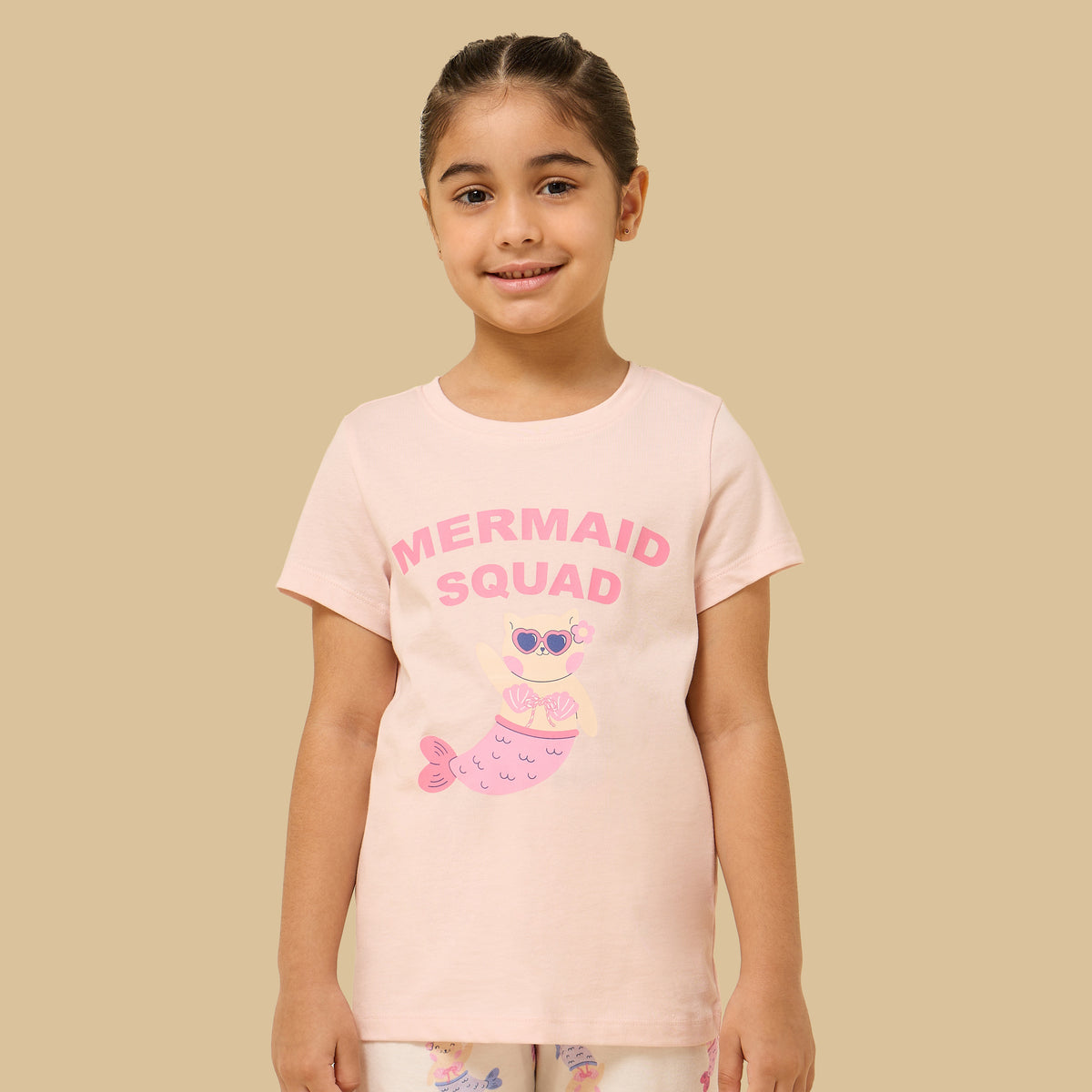 Pack of 2 - Mermaid Print Cotton Shorts Set