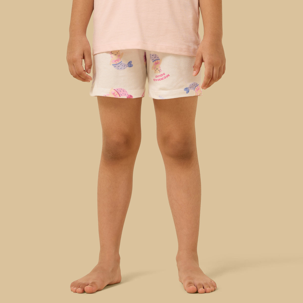 Pack of 2 - Mermaid Print Cotton Shorts Set