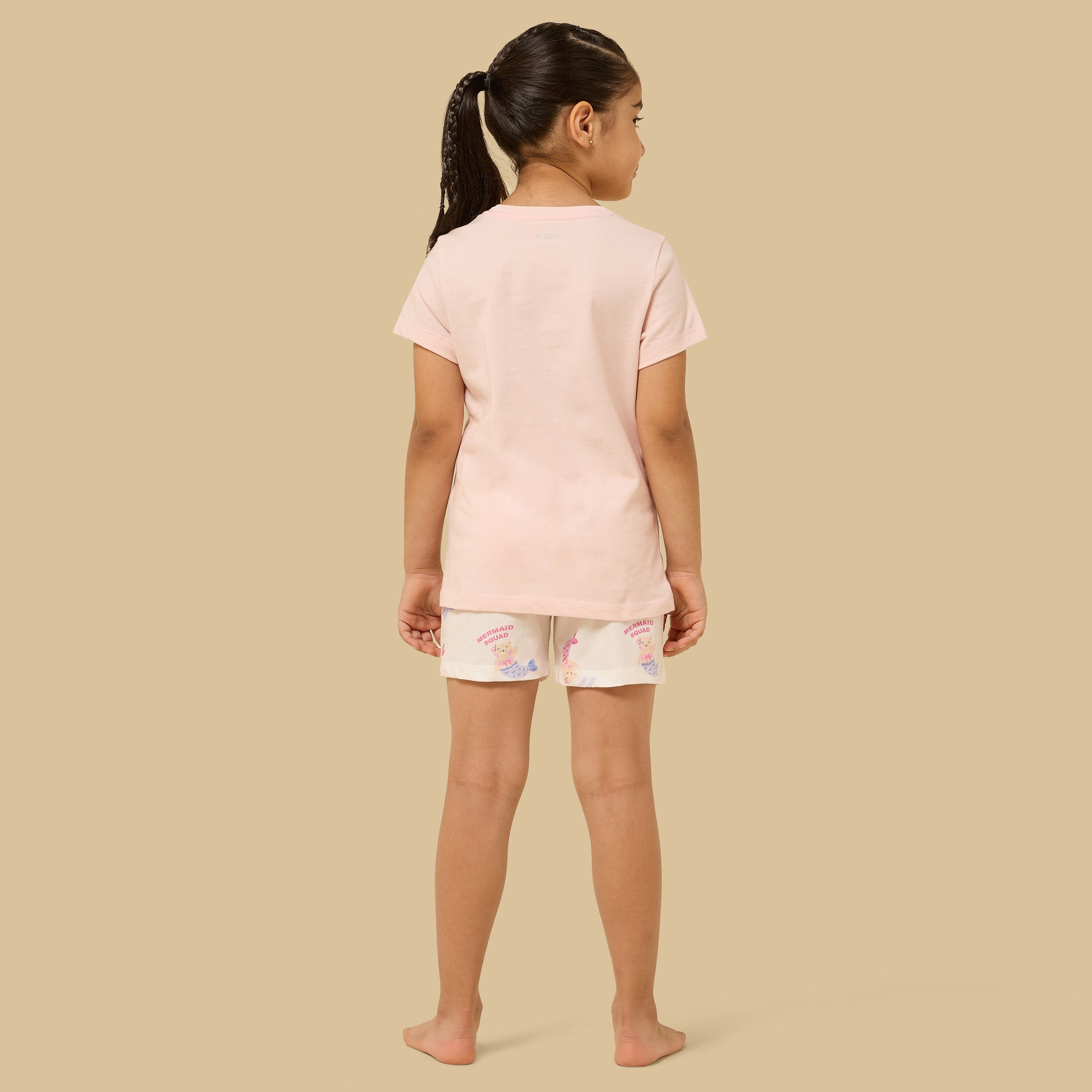 Pack of 2 - Mermaid Print Cotton Shorts Set
