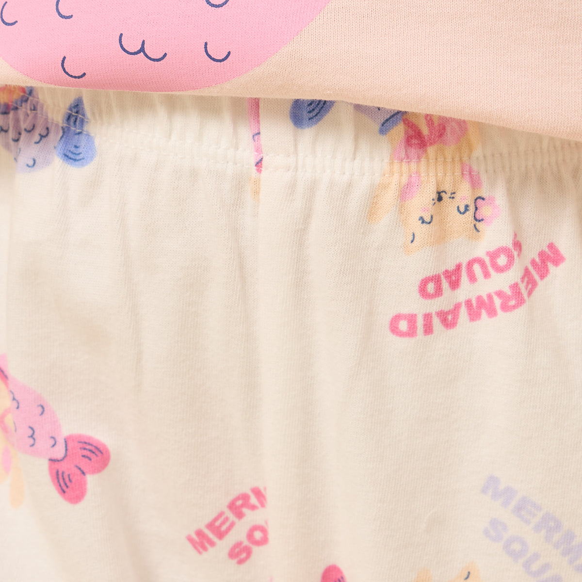 Pack of 2 - Mermaid Print Cotton Shorts Set