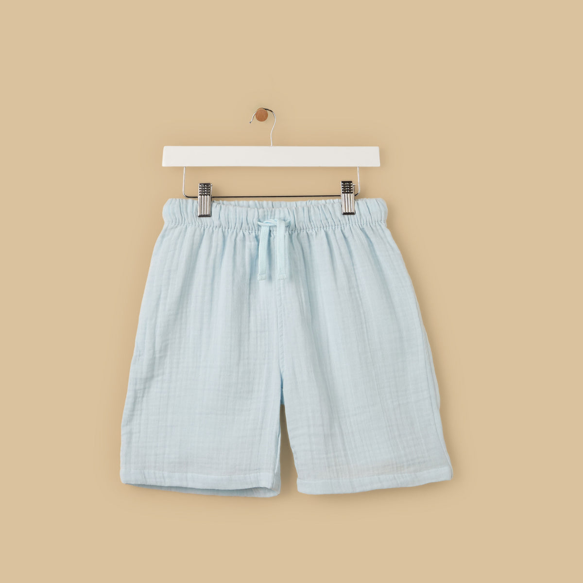 Textured Double Gauze Cotton Shorts Set
