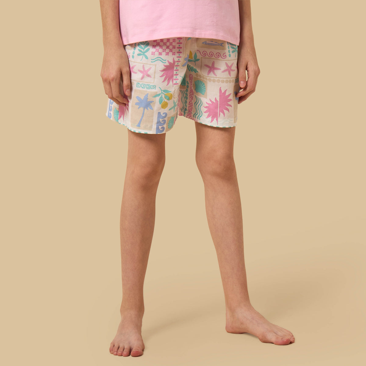 Tropical Print Shorts Set