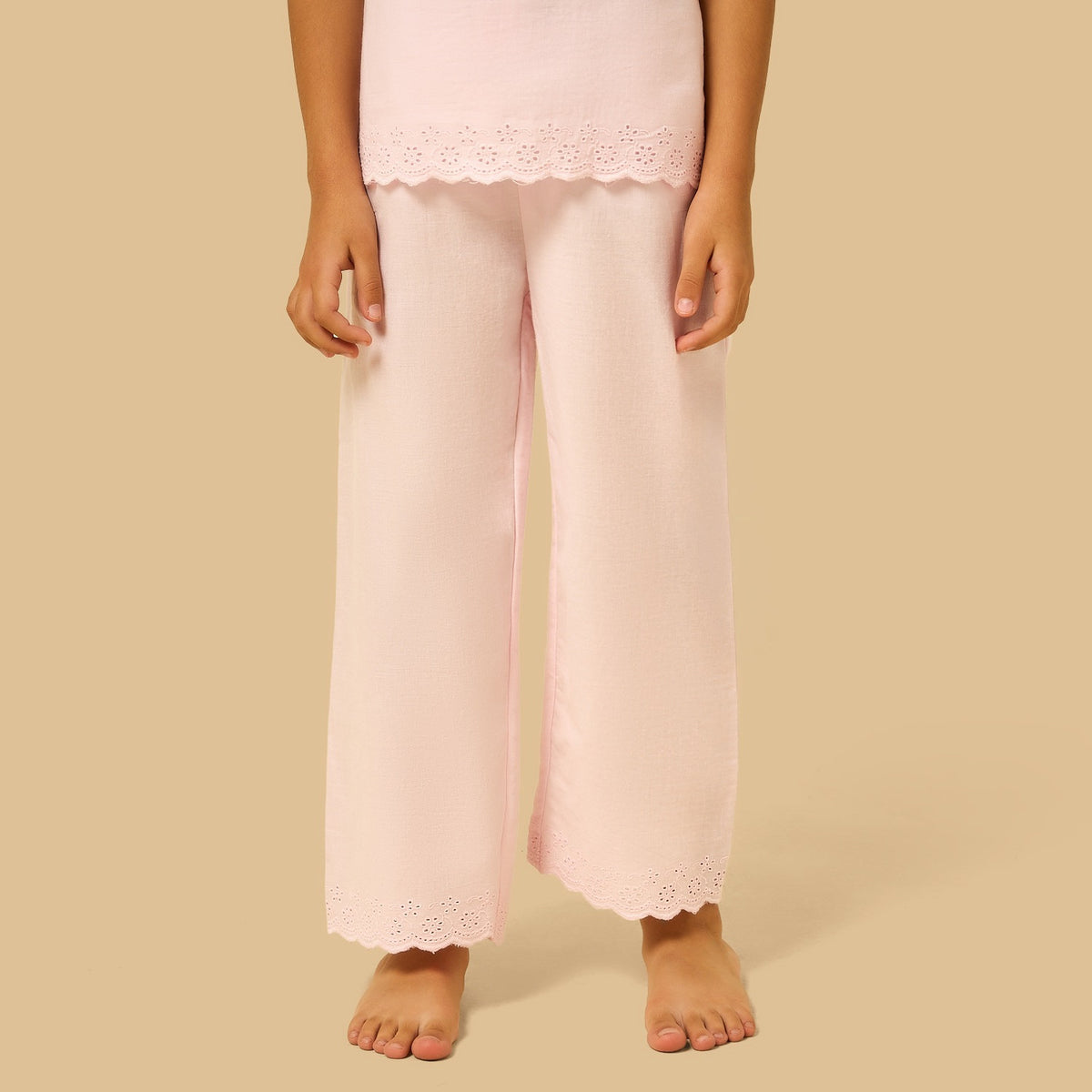Schiffli Embroidered Pyjama Set