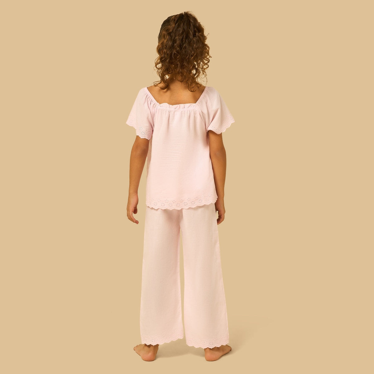 Schiffli Embroidered Pyjama Set