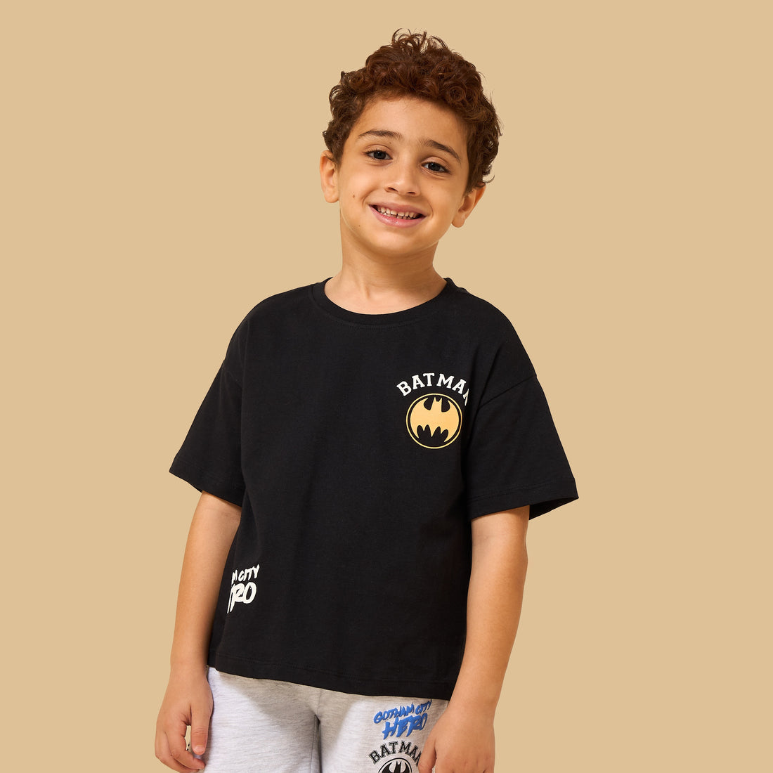 Batman Print Shorts Set