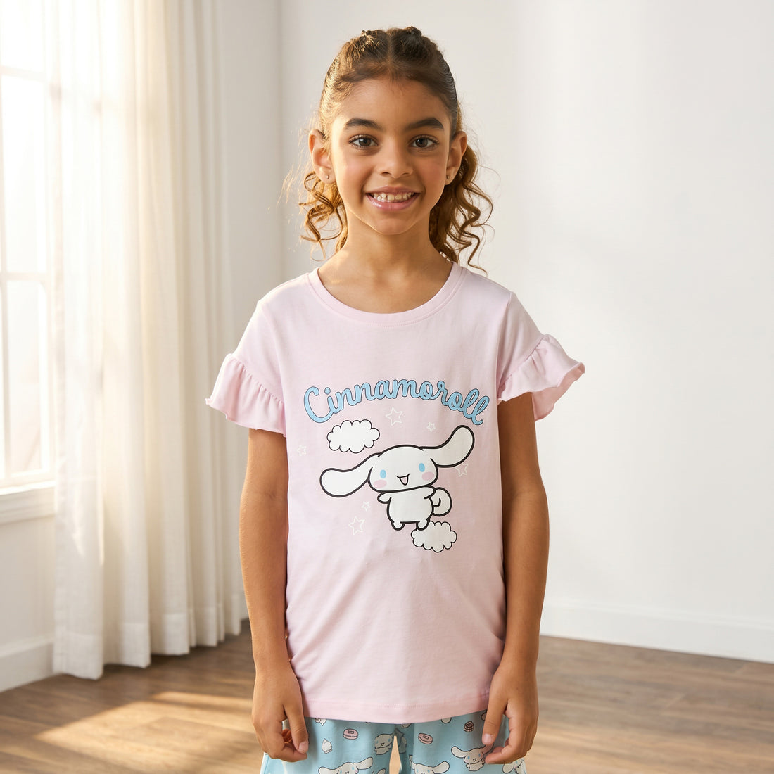 Cinnamoroll Print Shorts Set