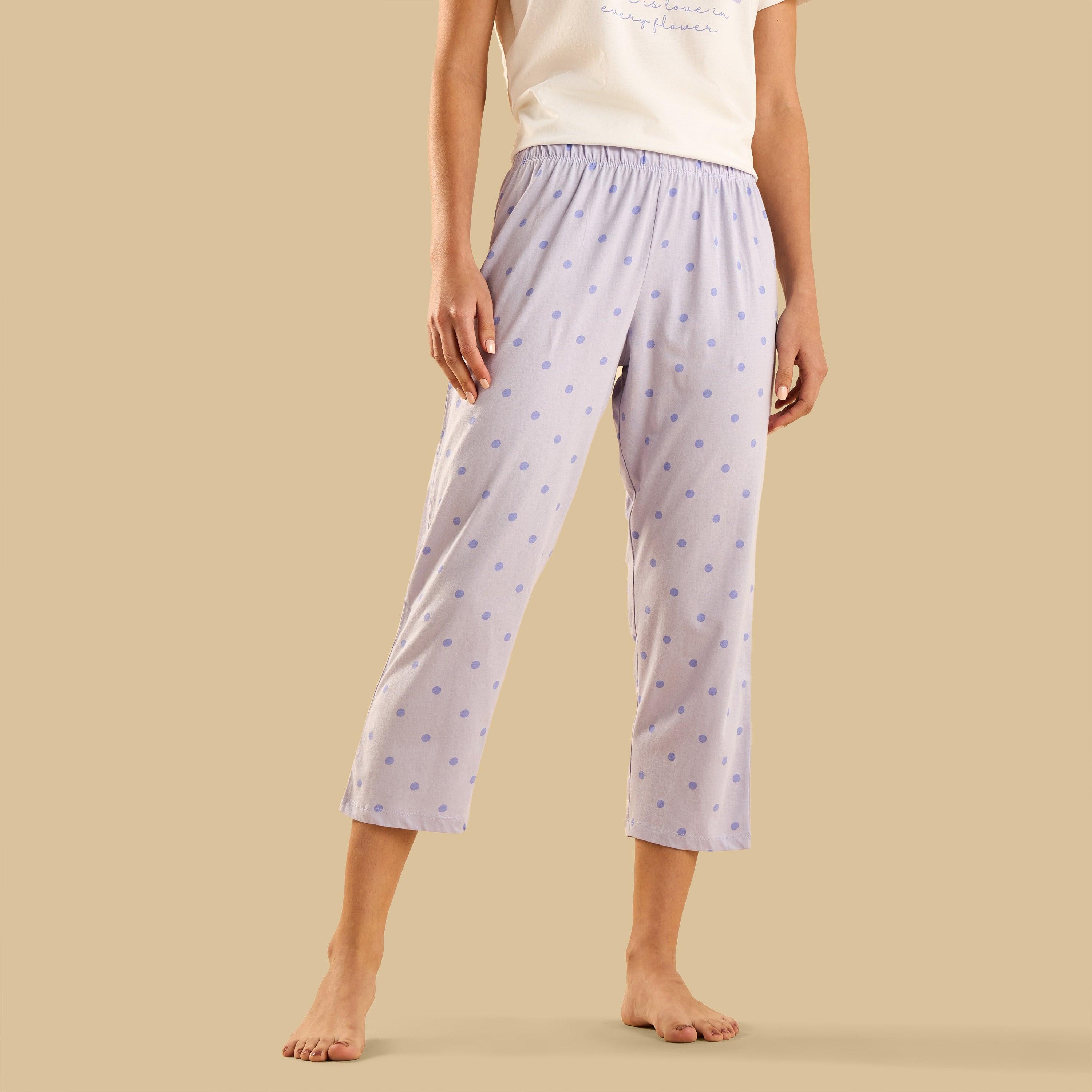 Polka Dot Print Cotton Pyjama Set