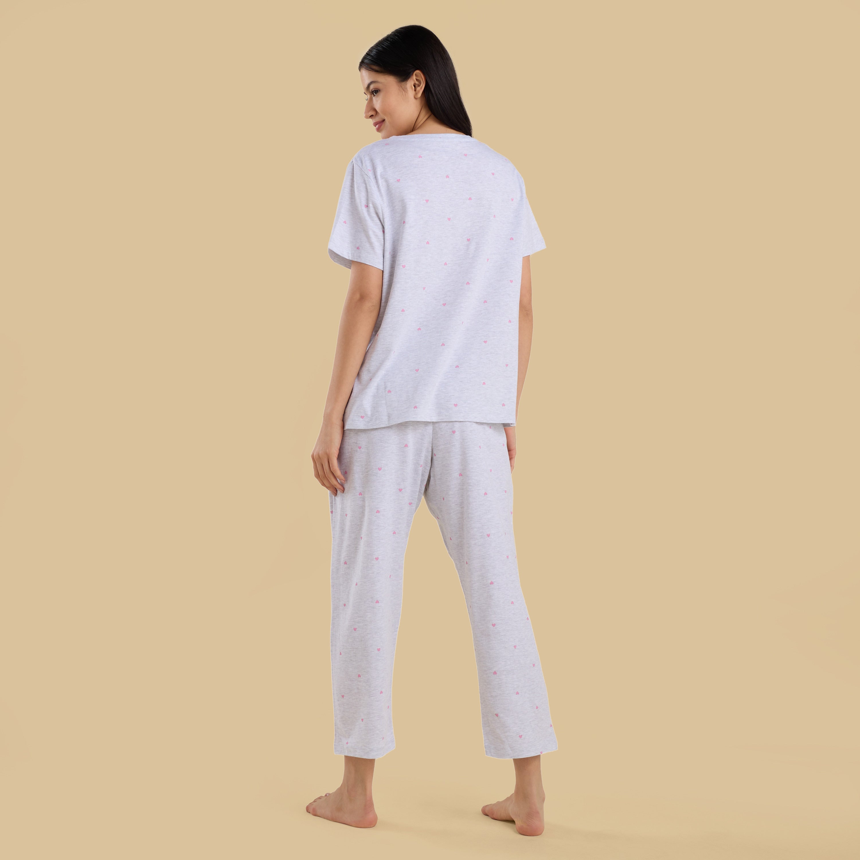 Heart Print Pyjama Set