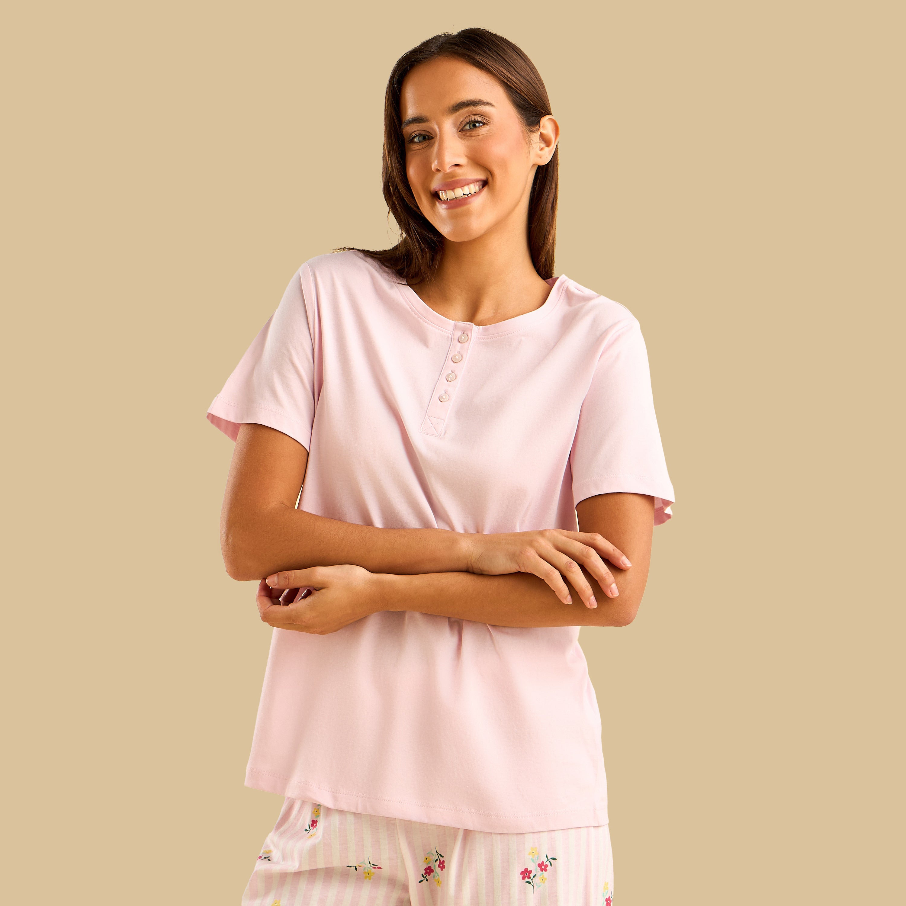 Floral Print Cotton Pyjama Set