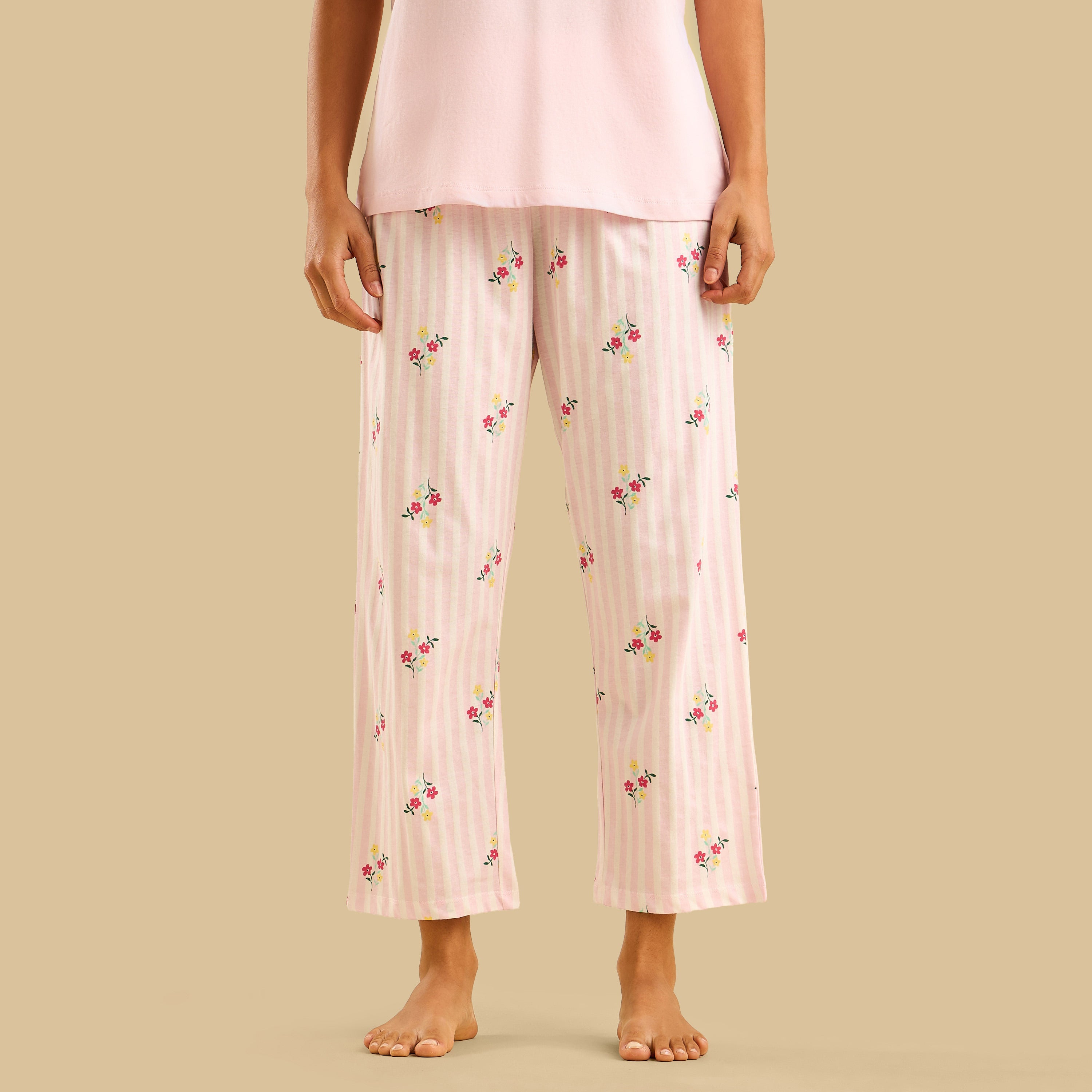 Floral Print Cotton Pyjama Set