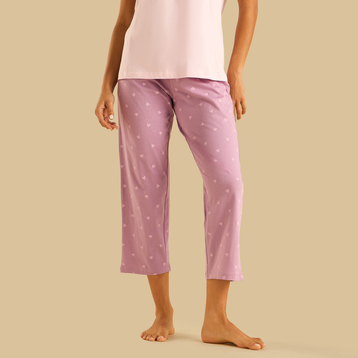 Heart Print Cotton Pyjama Set