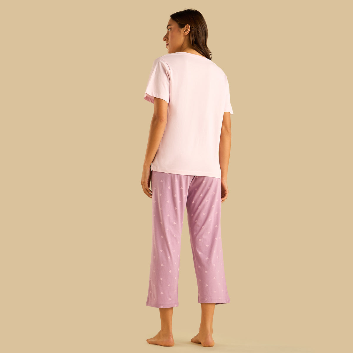 Heart Print Cotton Pyjama Set