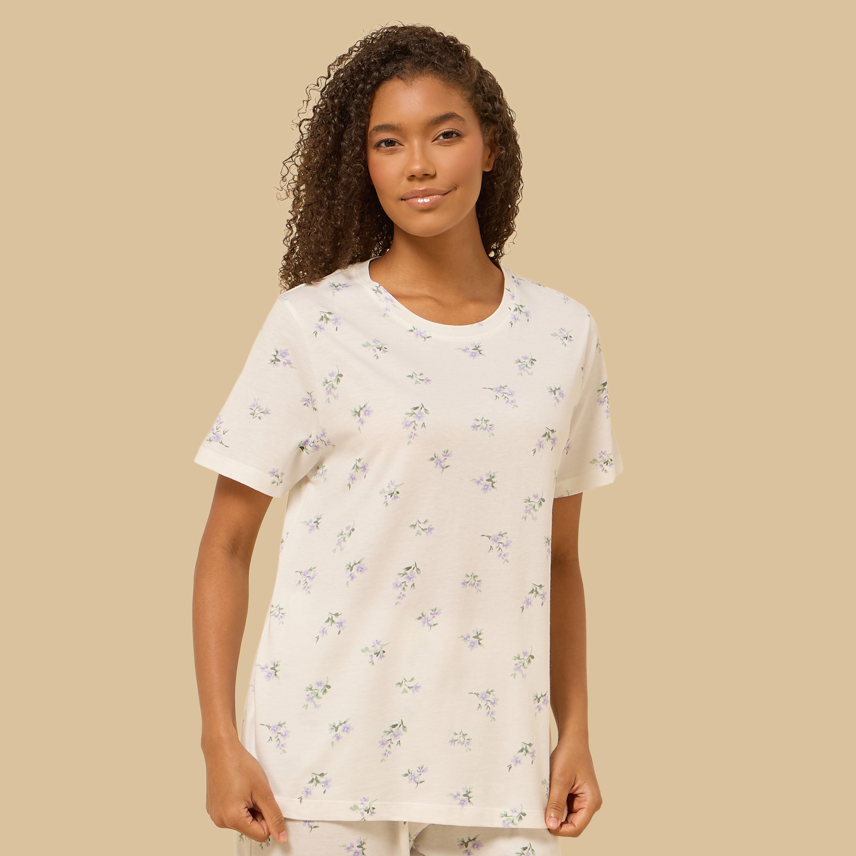 Floral Print Cotton Pyjama Set