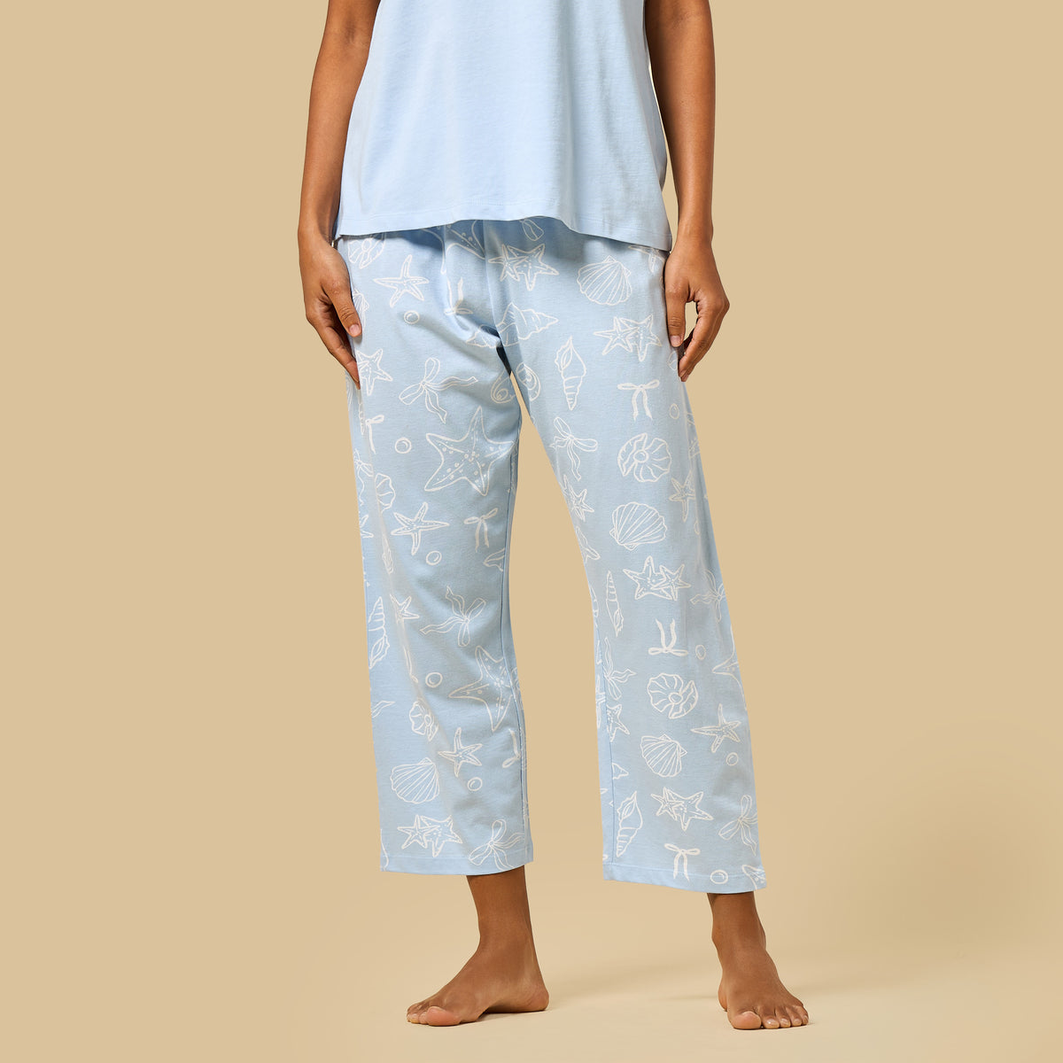 Sea Shell Print Cotton Pyjama Set