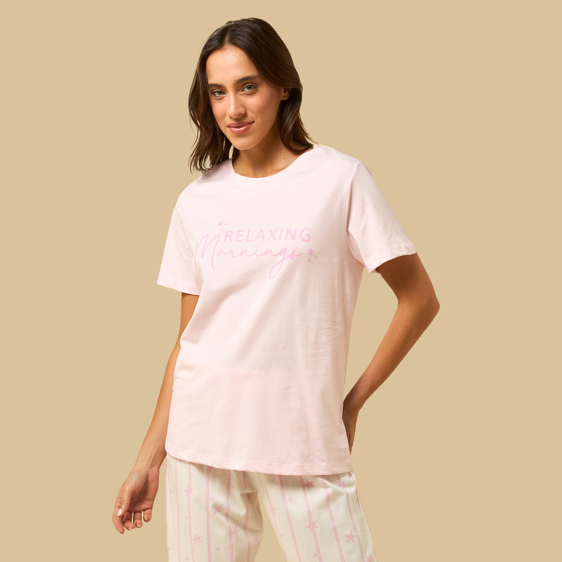 Star Print Cotton Pyjama Set