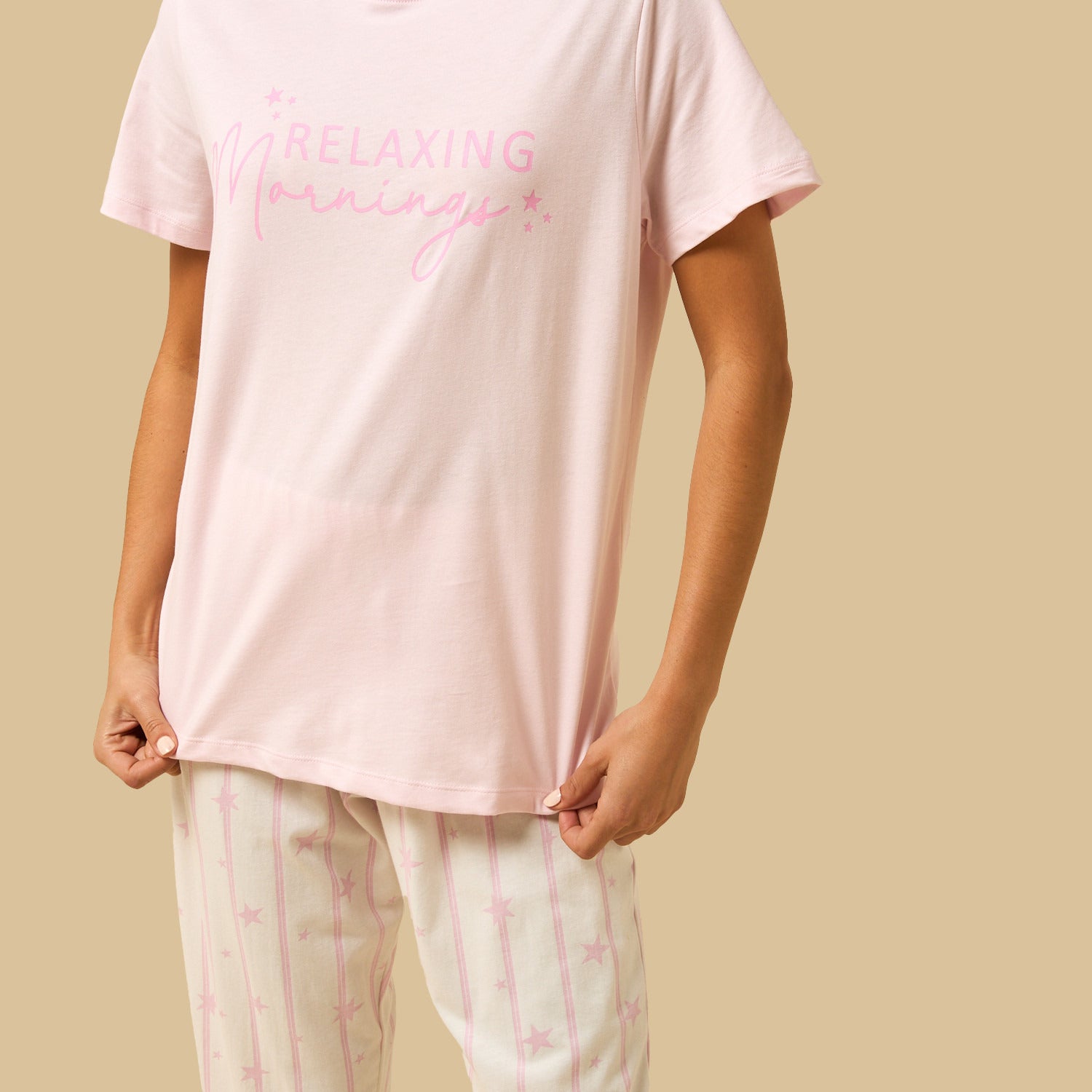 Star Print Cotton Pyjama Set