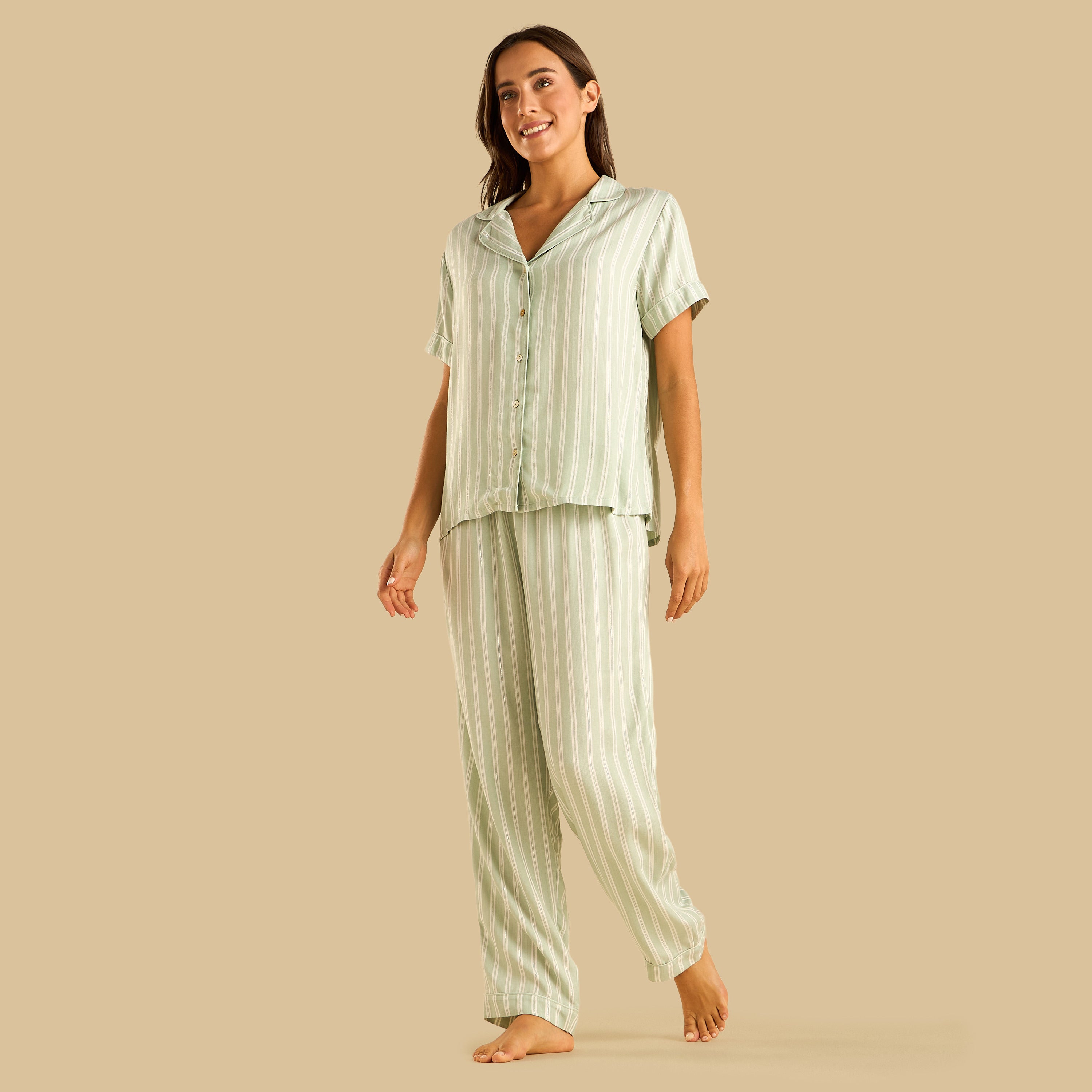 Striped Lurex Pyjama Set