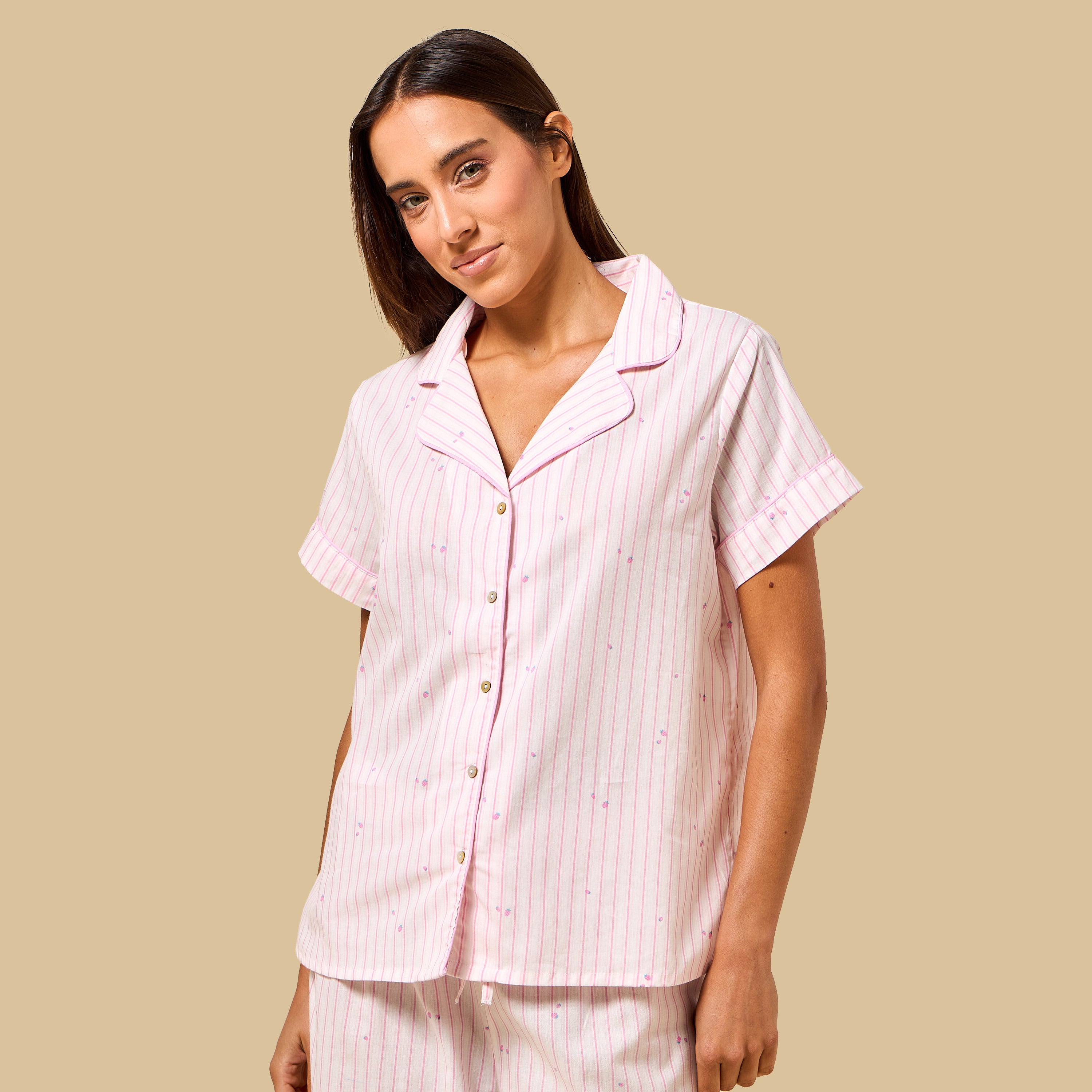 Striped Cotton Pyjama Set