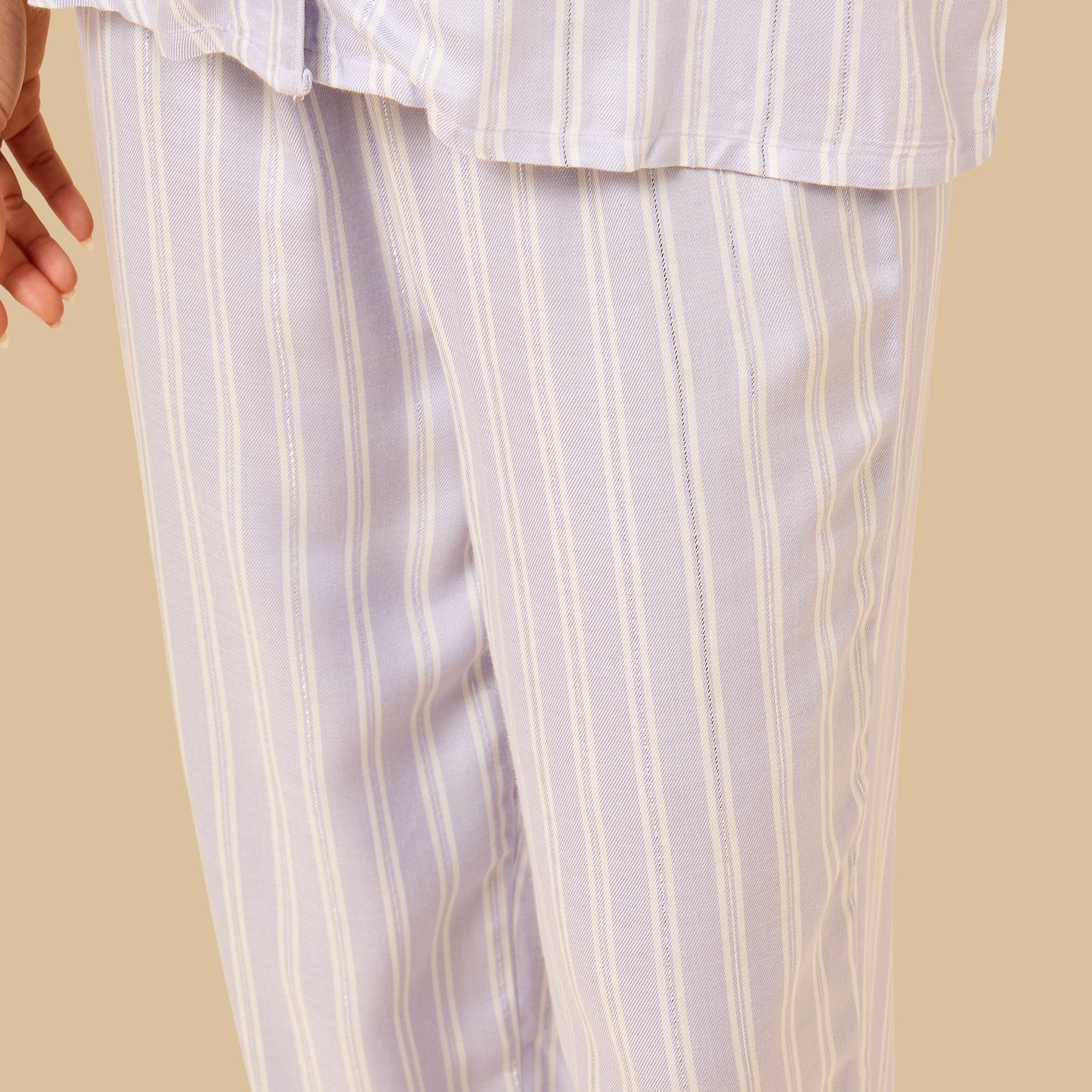 Lurex Striped Viscose Pyjama Set