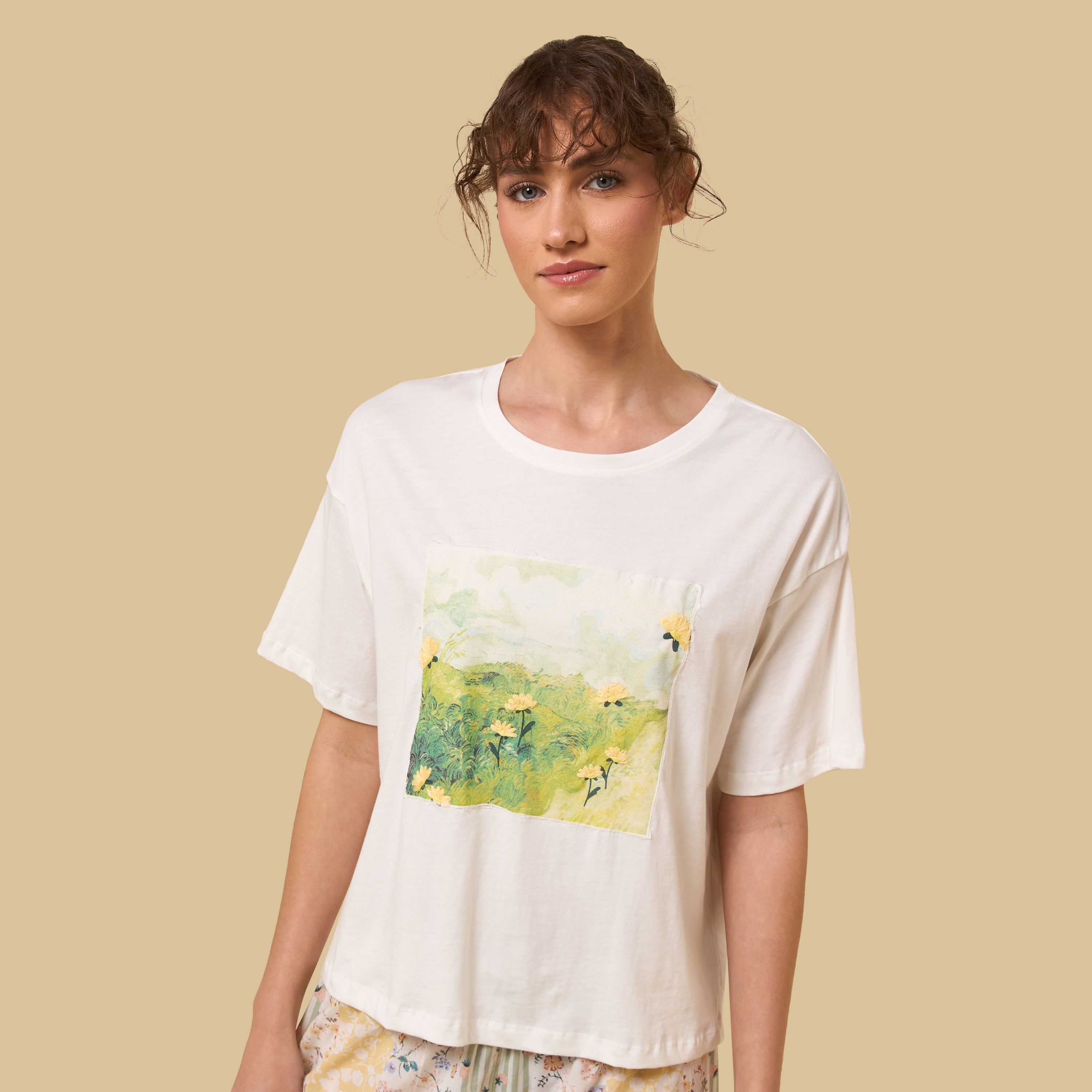 Floral Print Cotton Pyjama Set