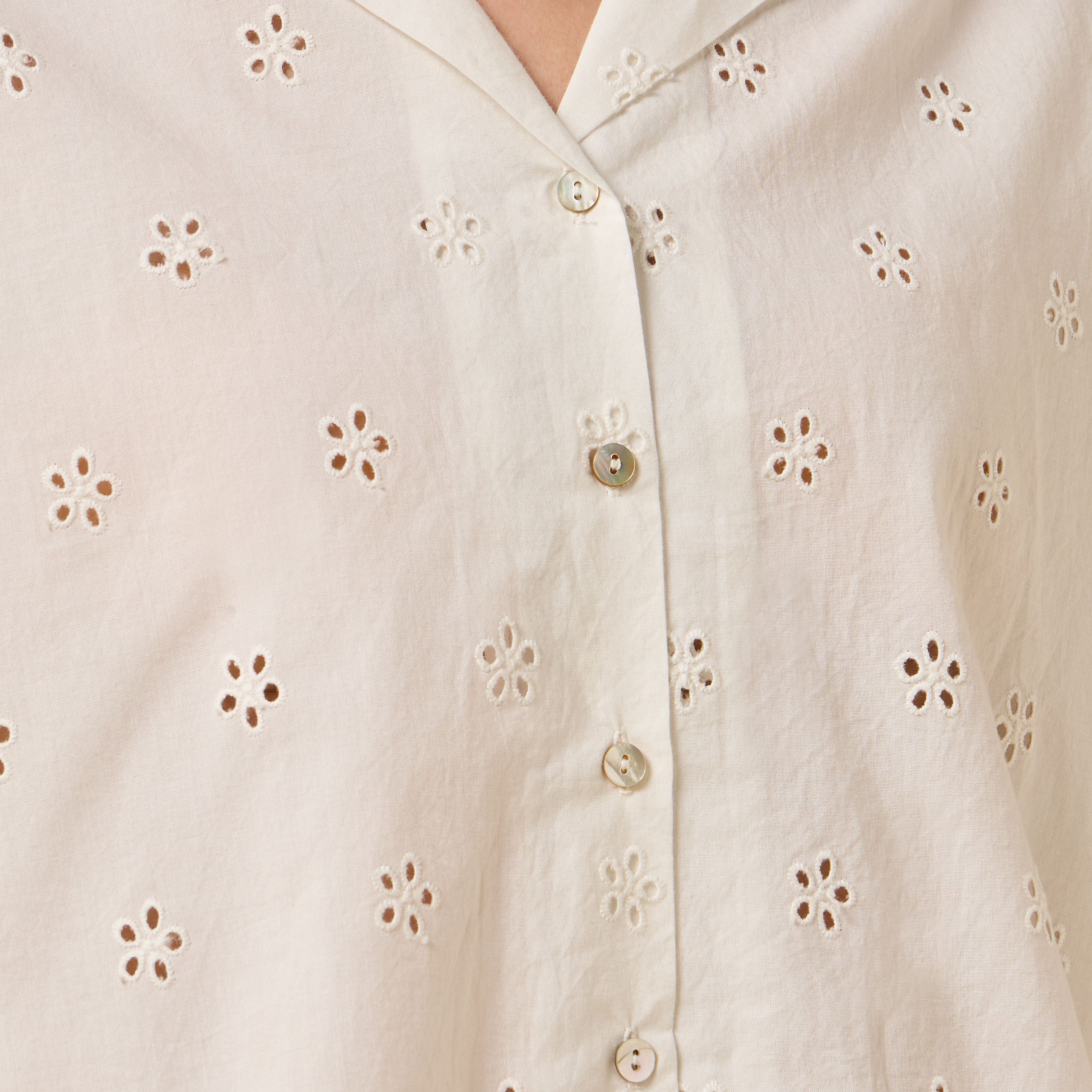 Floral Embroidered Cotton Pyjama Set