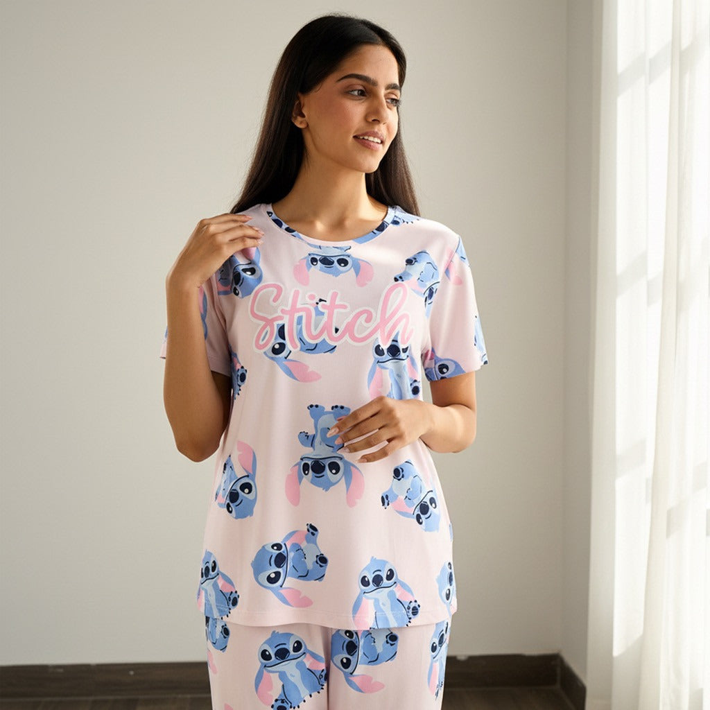 Stitch Print Pyjama Set