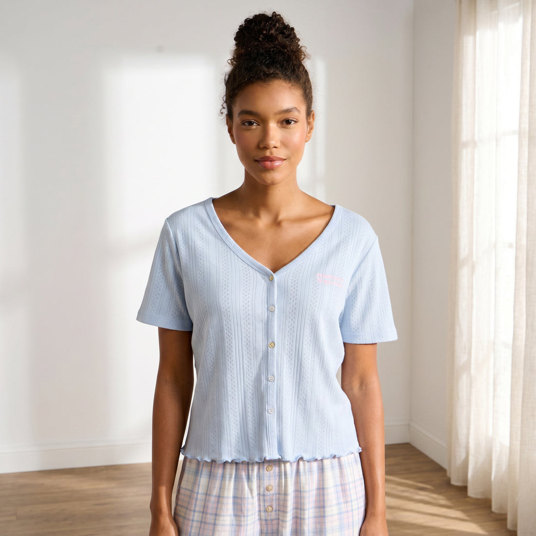 Checked Cotton Pyjama Set